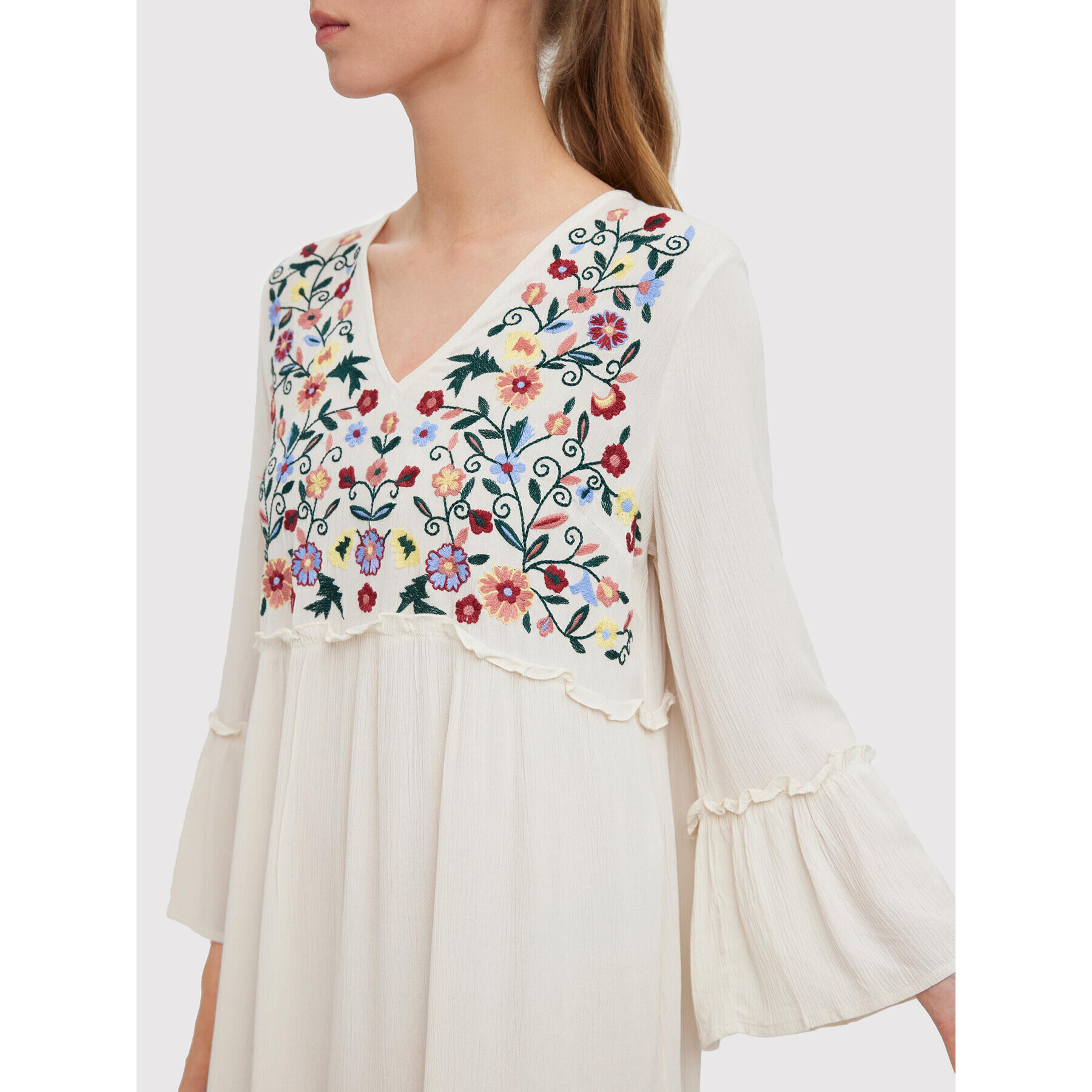 Vero Moda Ежедневна рокля Gina 10277321 Бежов Regular Fit - Pepit.bg
