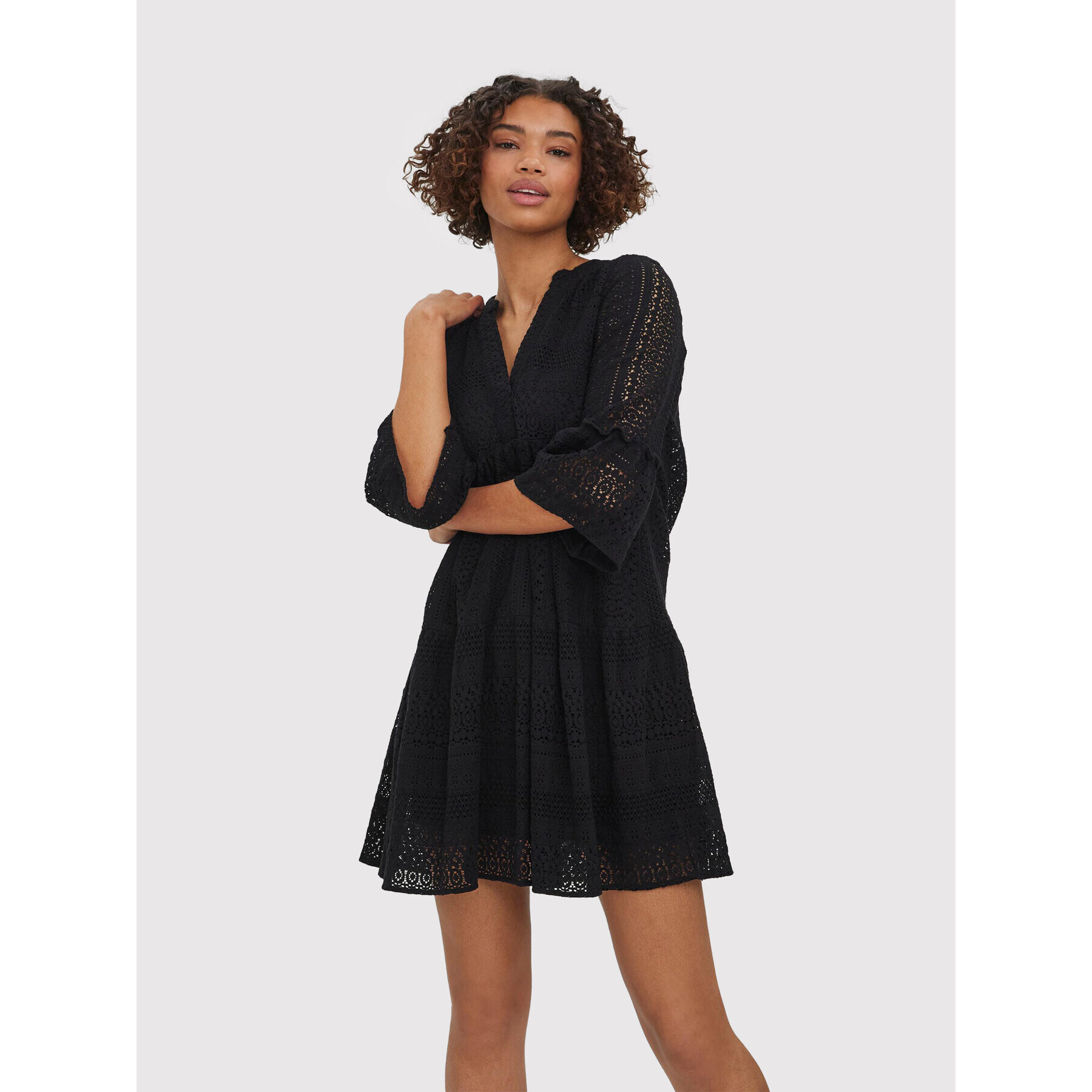 Vero Moda Ежедневна рокля Honey 10272501 Черен Regular Fit - Pepit.bg