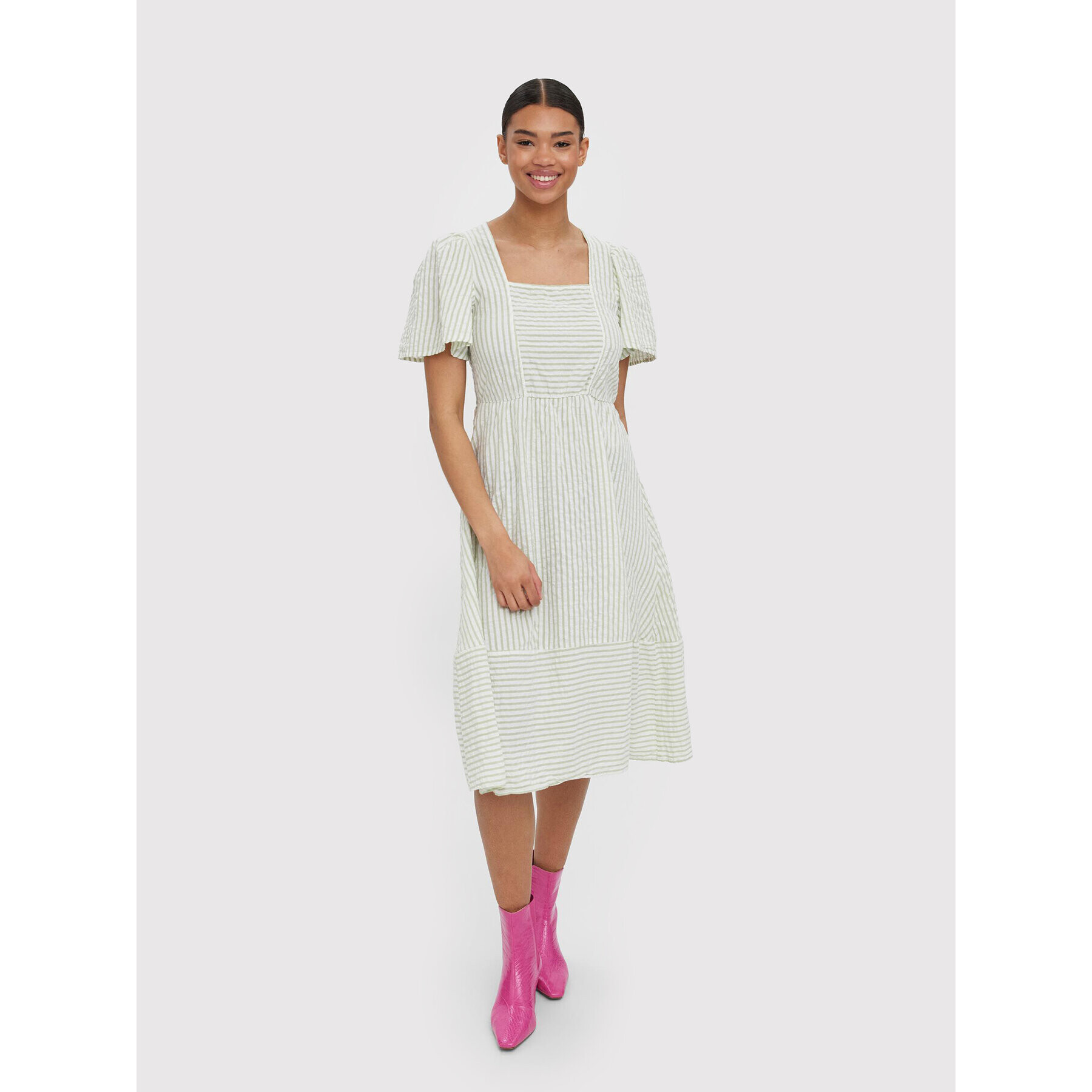 Vero Moda Ежедневна рокля Juno 10260798 Зелен Regular Fit - Pepit.bg