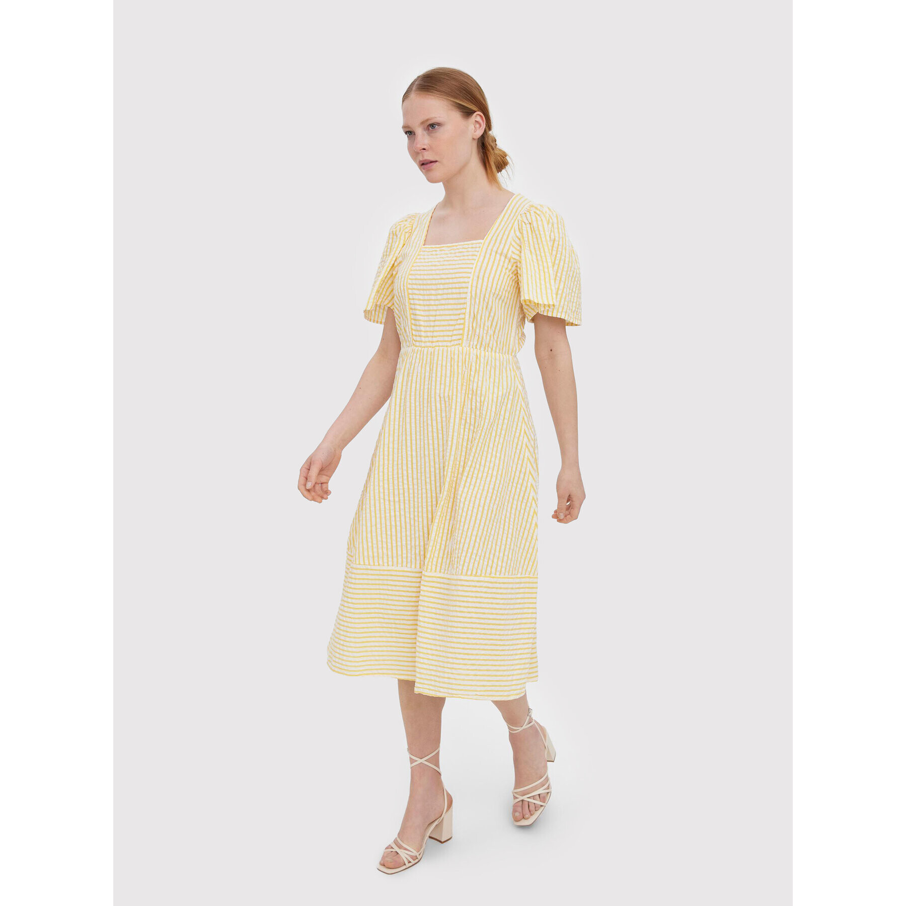 Vero Moda Ежедневна рокля Juno 10260798 Жълт Regular Fit - Pepit.bg