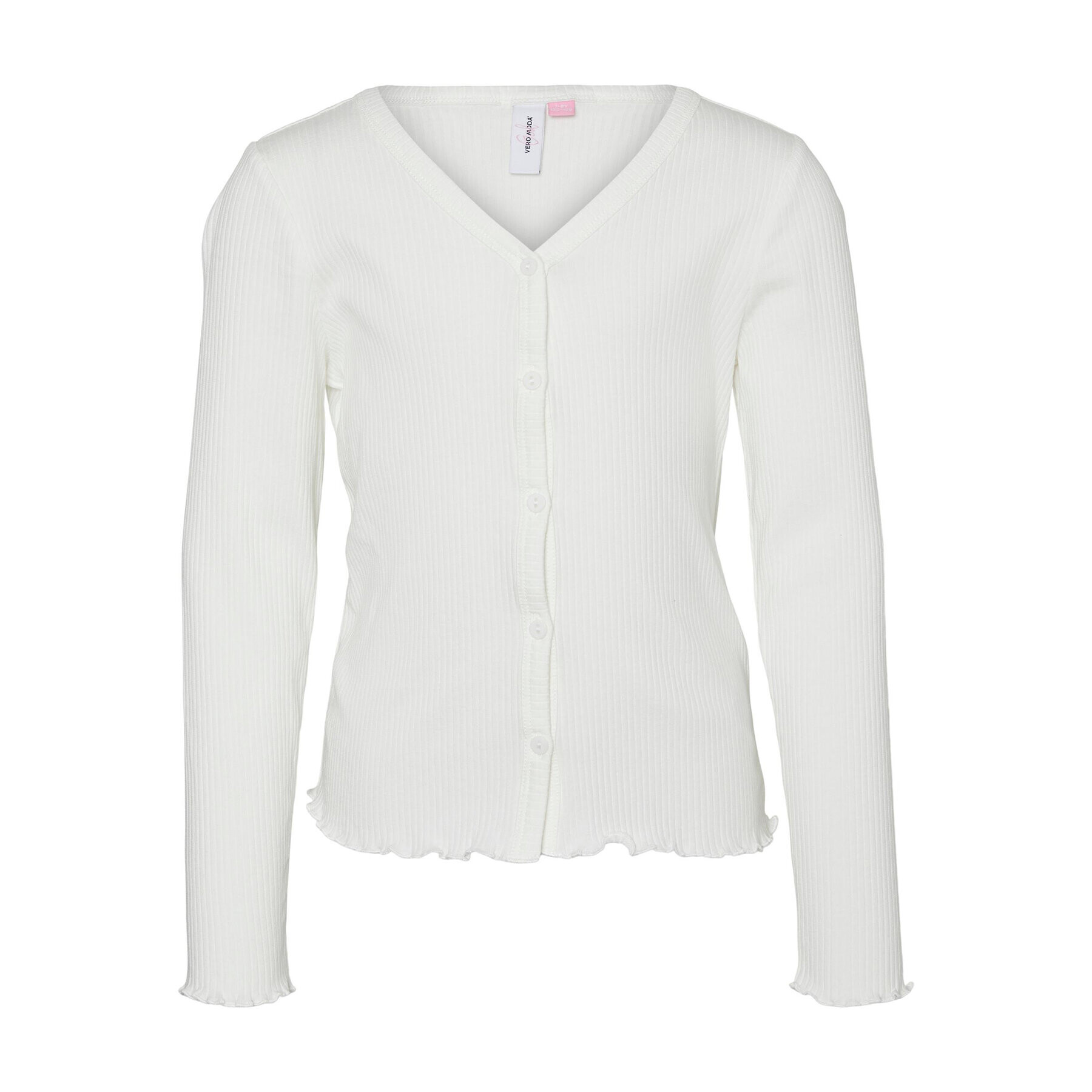 Vero Moda Girl Кардиган Lavender 10279811 Бял Regular Fit - Pepit.bg