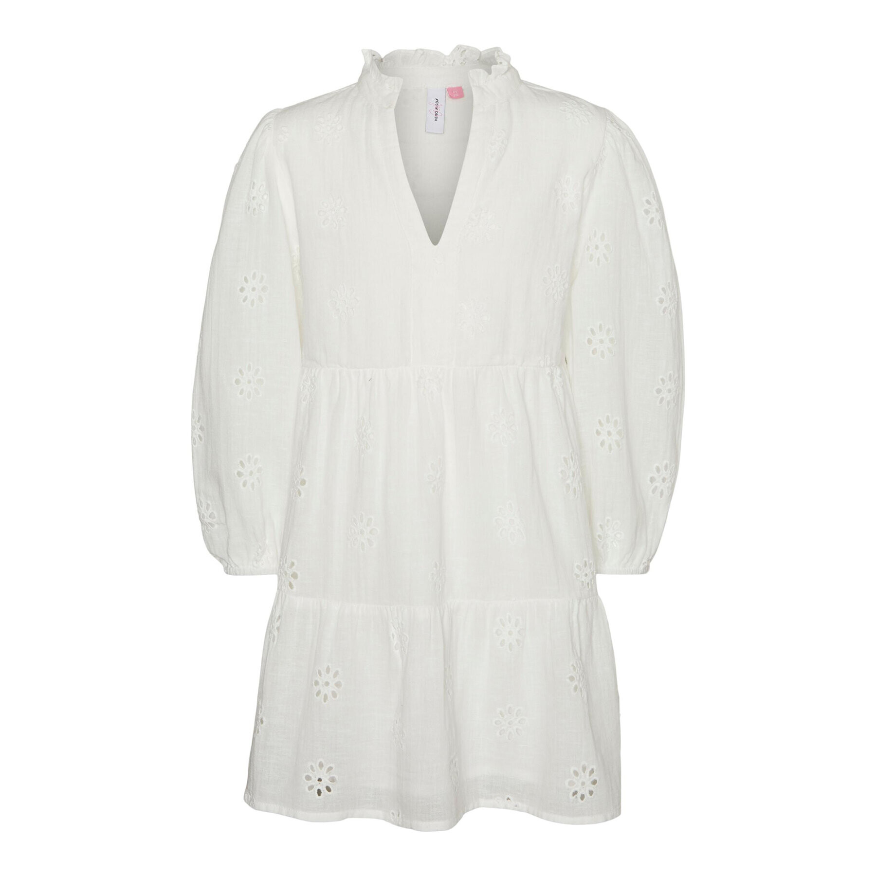 Vero Moda Girl Рокля 10284629 Бял Regular Fit - Pepit.bg
