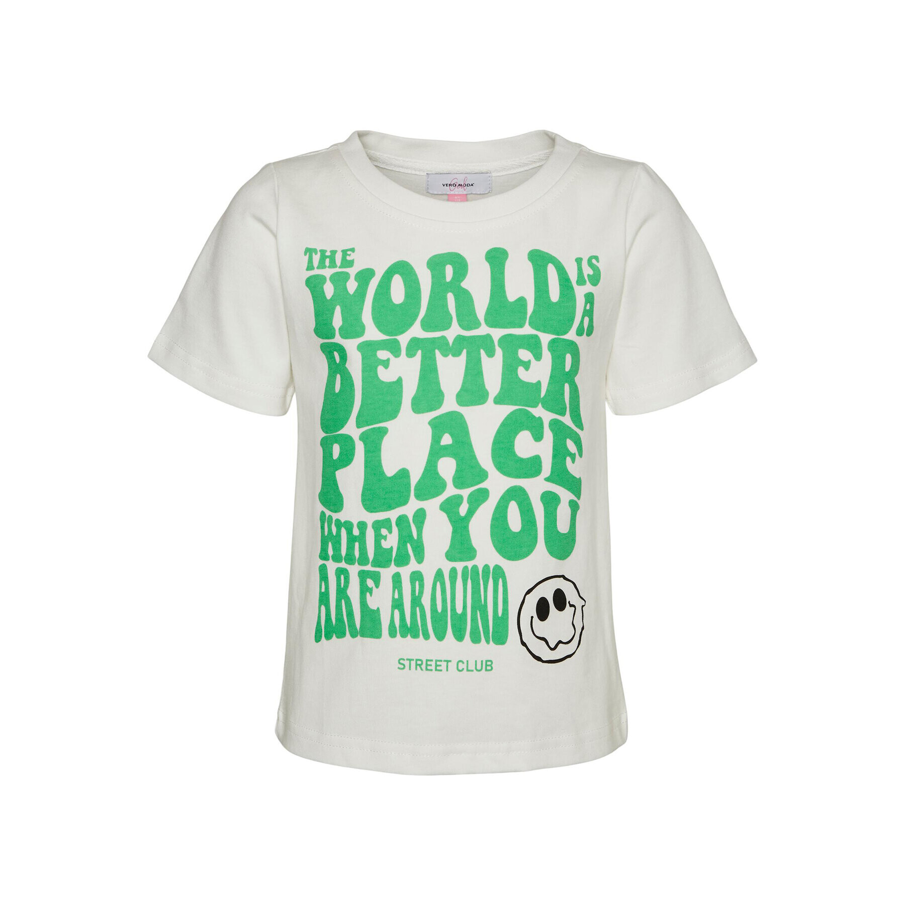 Vero Moda Girl Тишърт 10282622 Бял Regular Fit - Pepit.bg