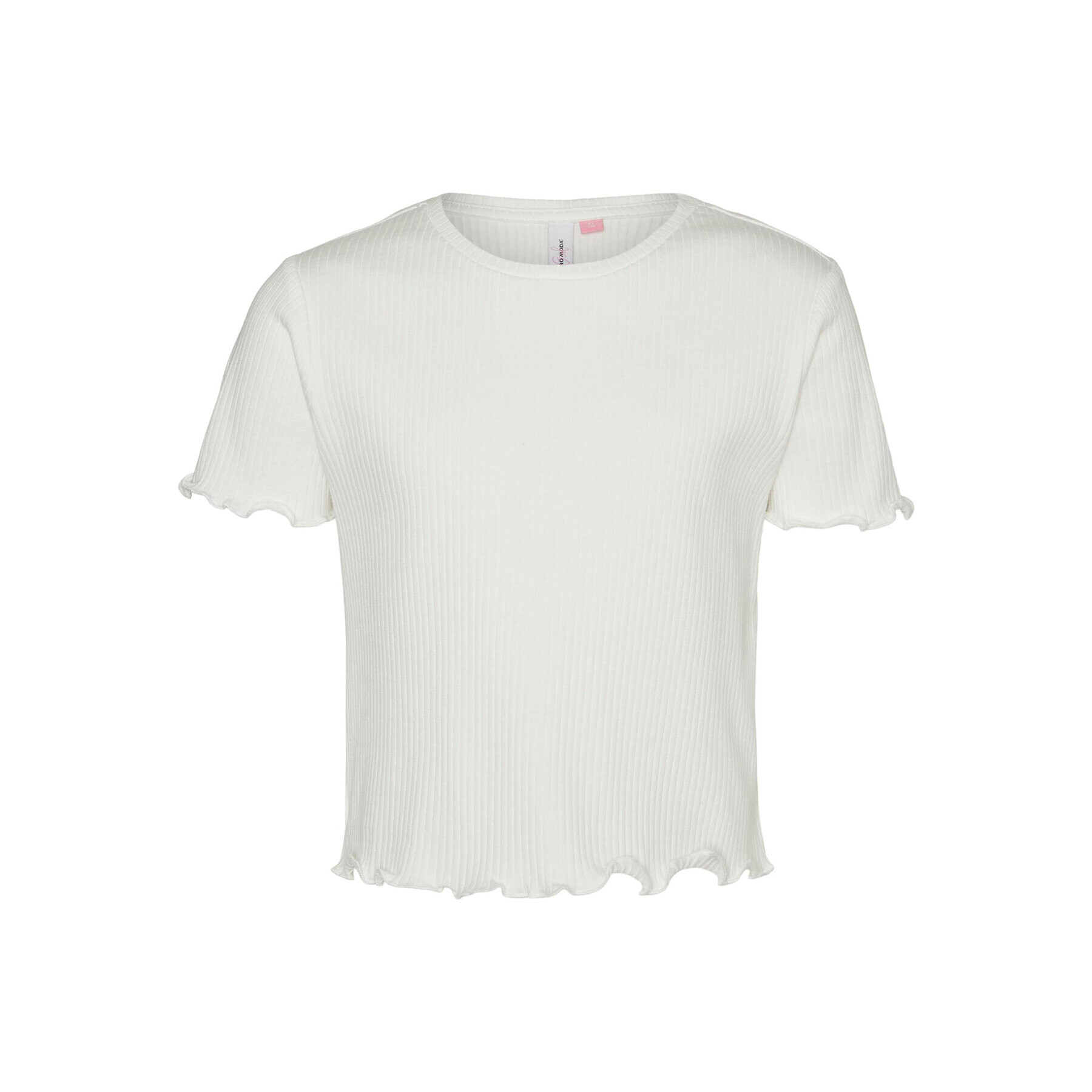 Vero Moda Girl Тишърт 10285290 Бял Cropped Fit - Pepit.bg