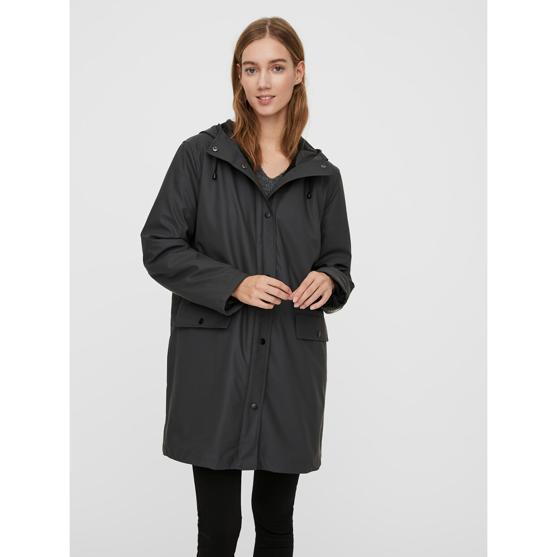 Vero Moda Яке за дъжд 10249634 Сив Regular Fit - Pepit.bg