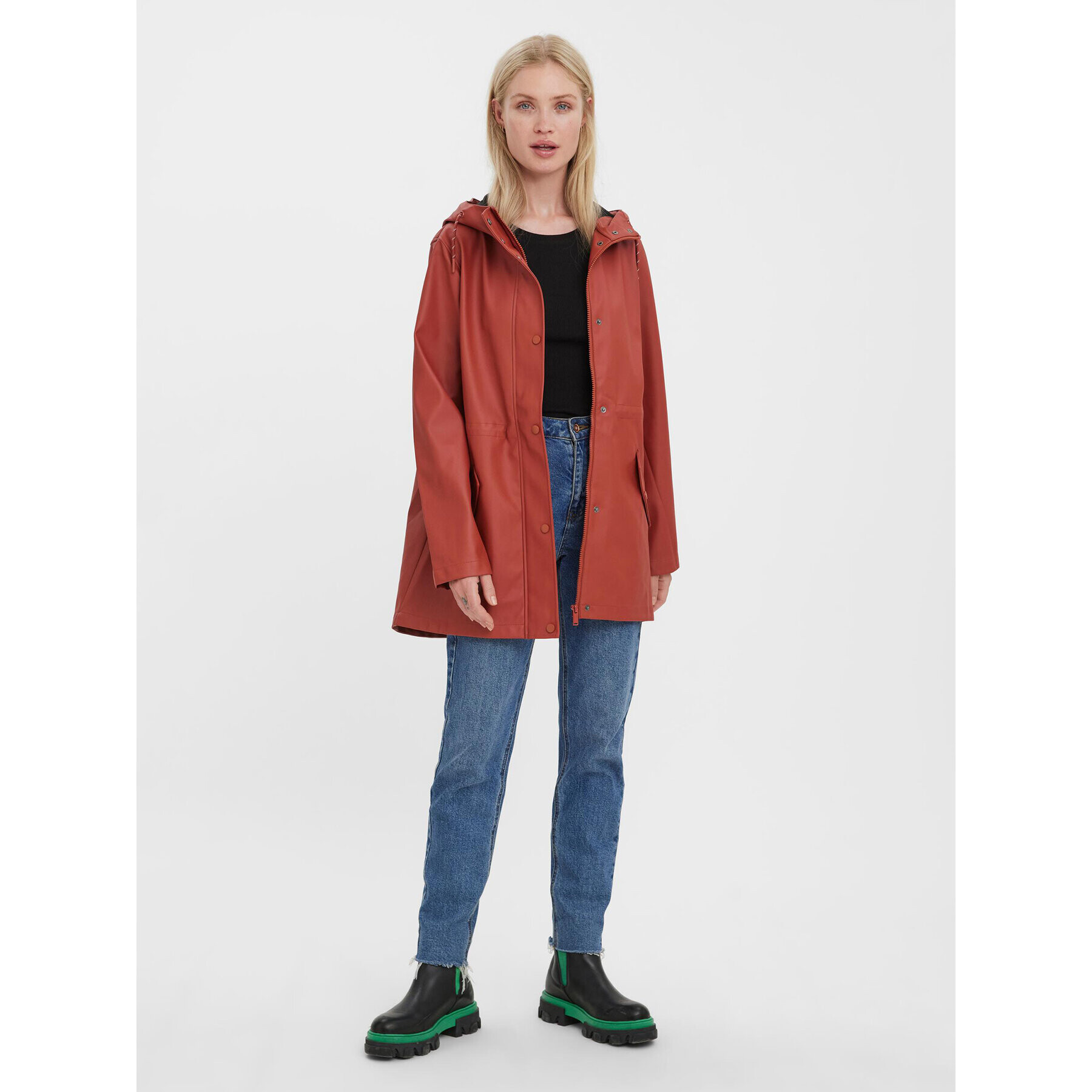 Vero Moda Яке за дъжд Malou 10266982 Червен Regular Fit - Pepit.bg