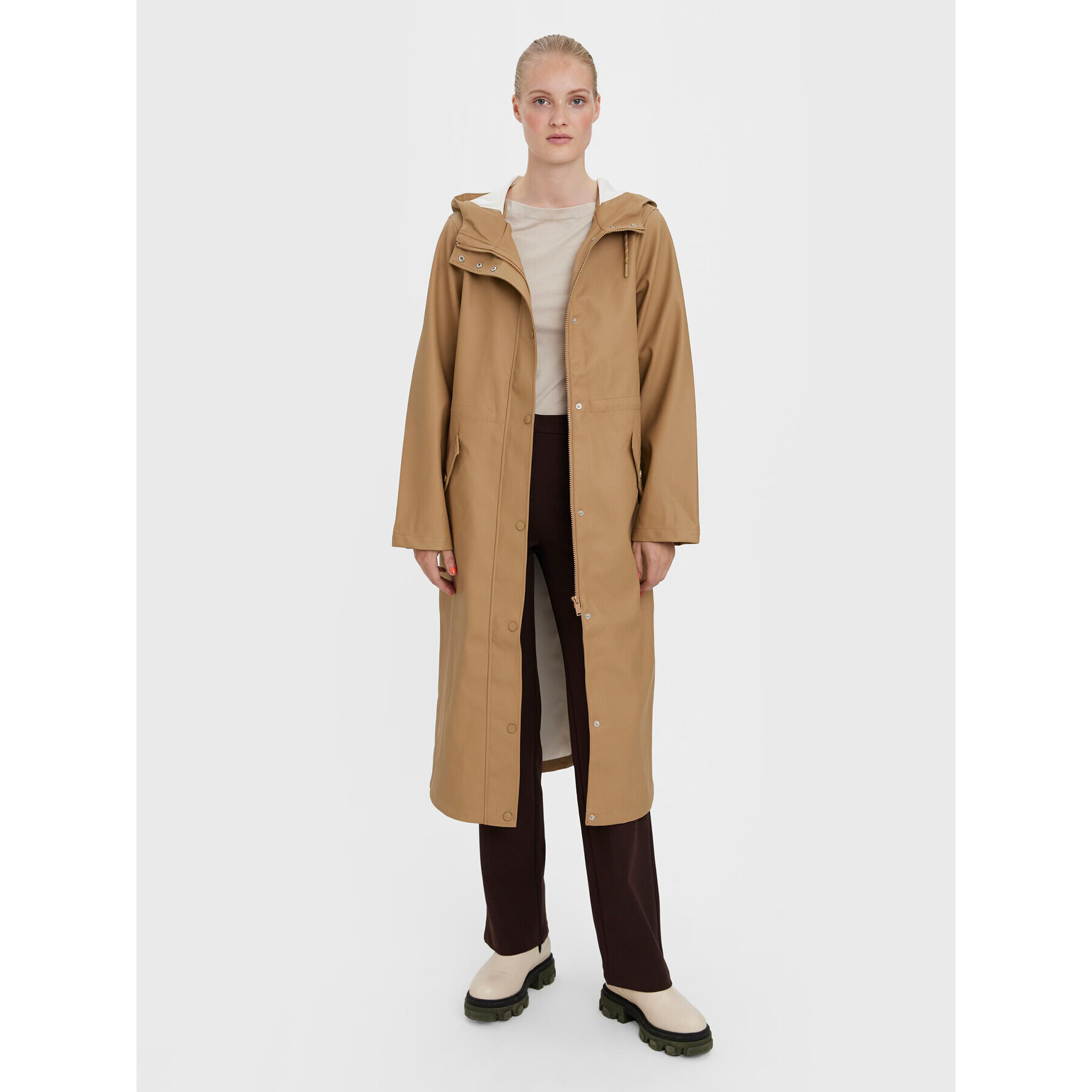 Vero Moda Яке за дъжд Malou 10266986 Кафяв Regular Fit - Pepit.bg