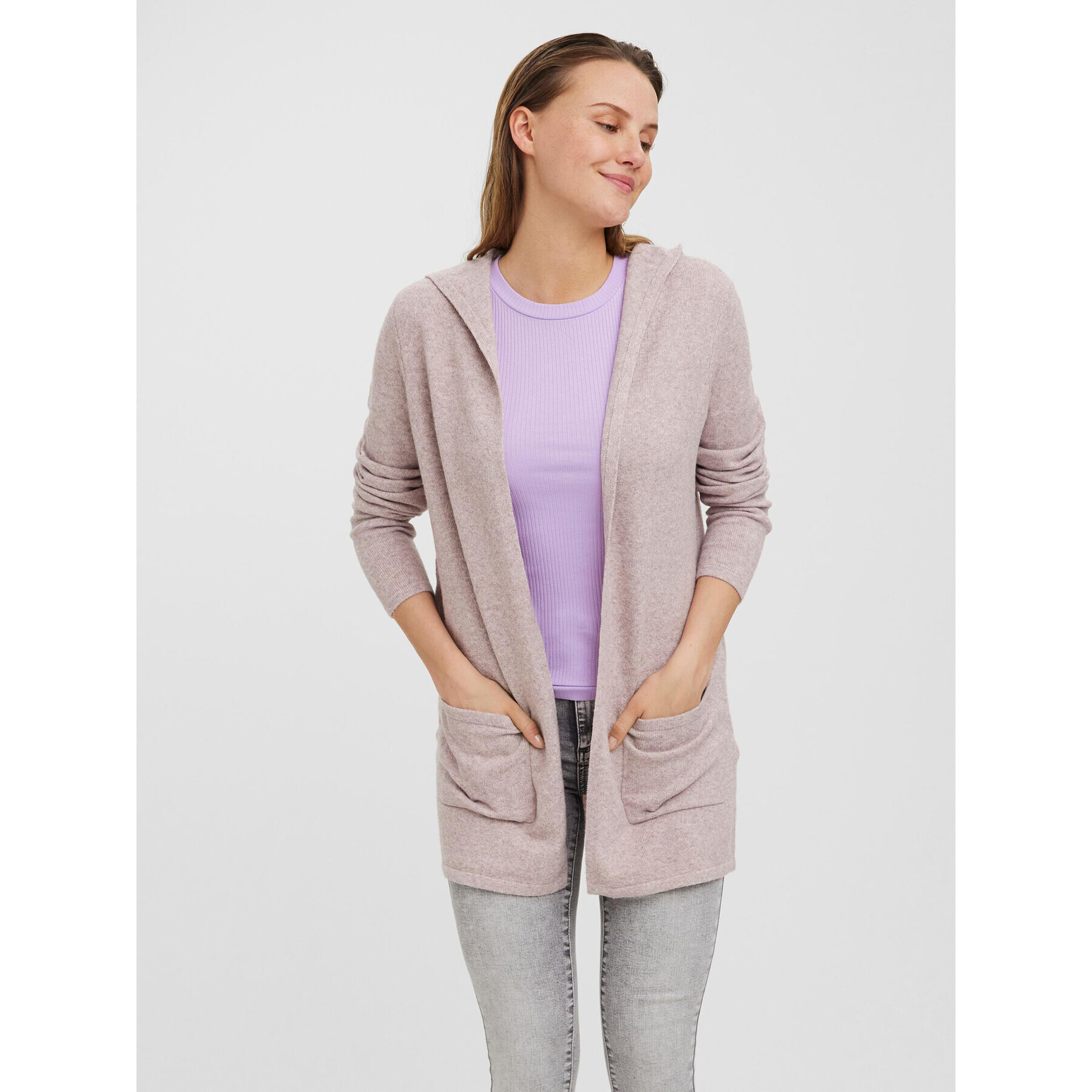 Vero Moda Кардиган 10235948 Розов Regular Fit - Pepit.bg