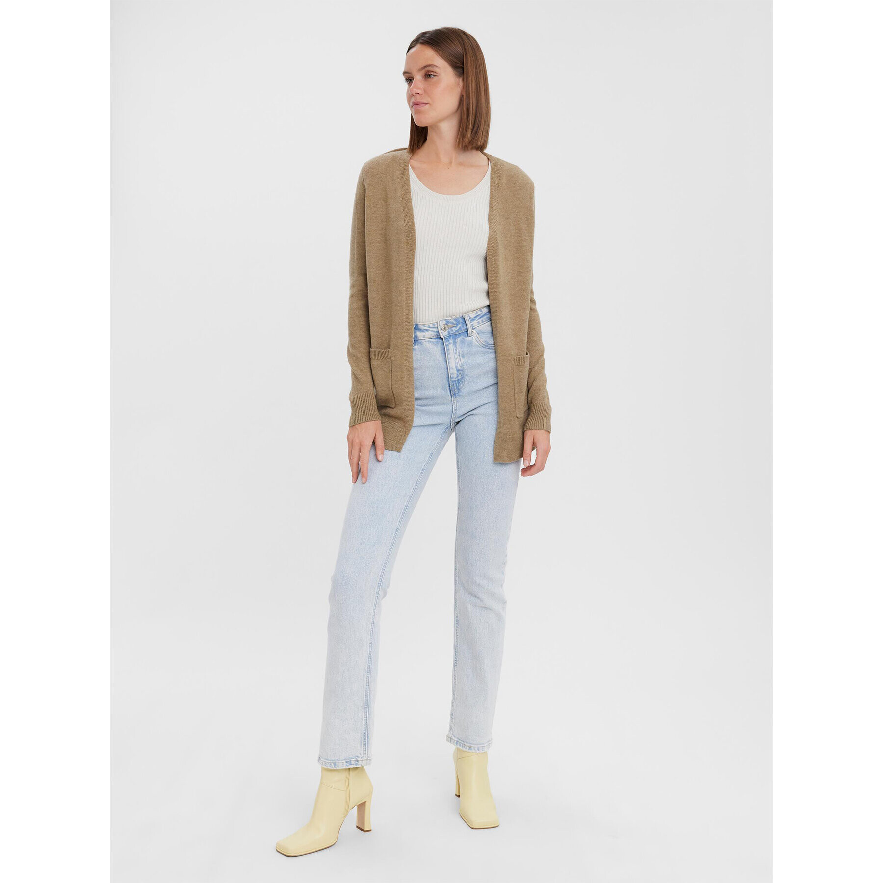 Vero Moda Кардиган 10269434 Бежов Regular Fit - Pepit.bg