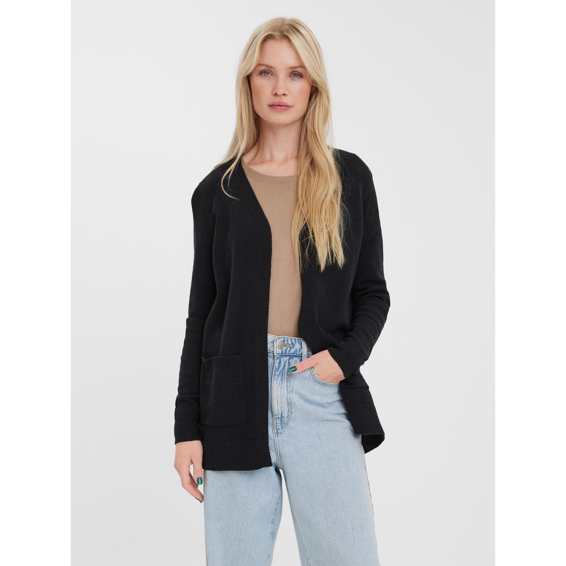 Vero Moda Кардиган 10269434 Черен Regular Fit - Pepit.bg