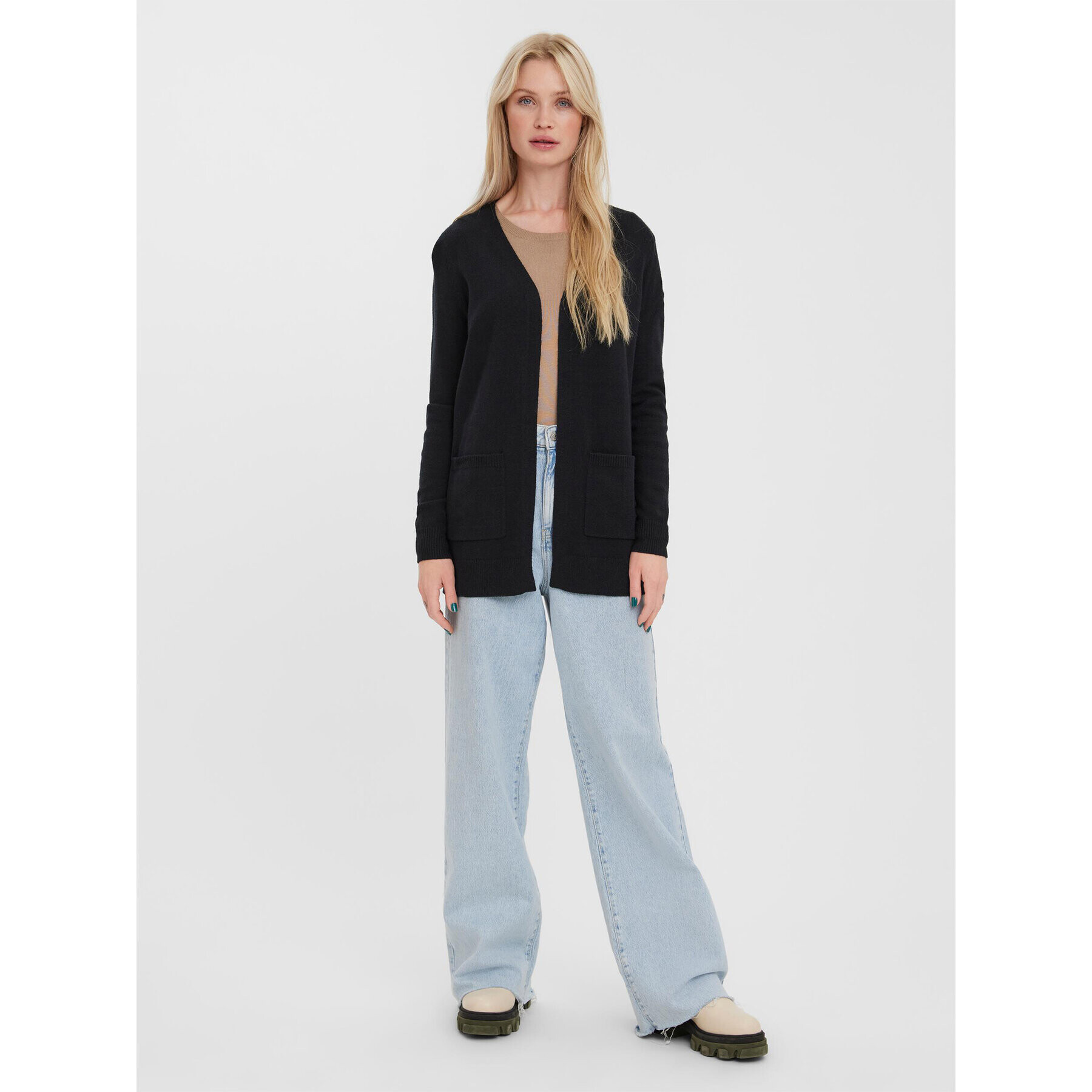 Vero Moda Кардиган 10269434 Черен Regular Fit - Pepit.bg