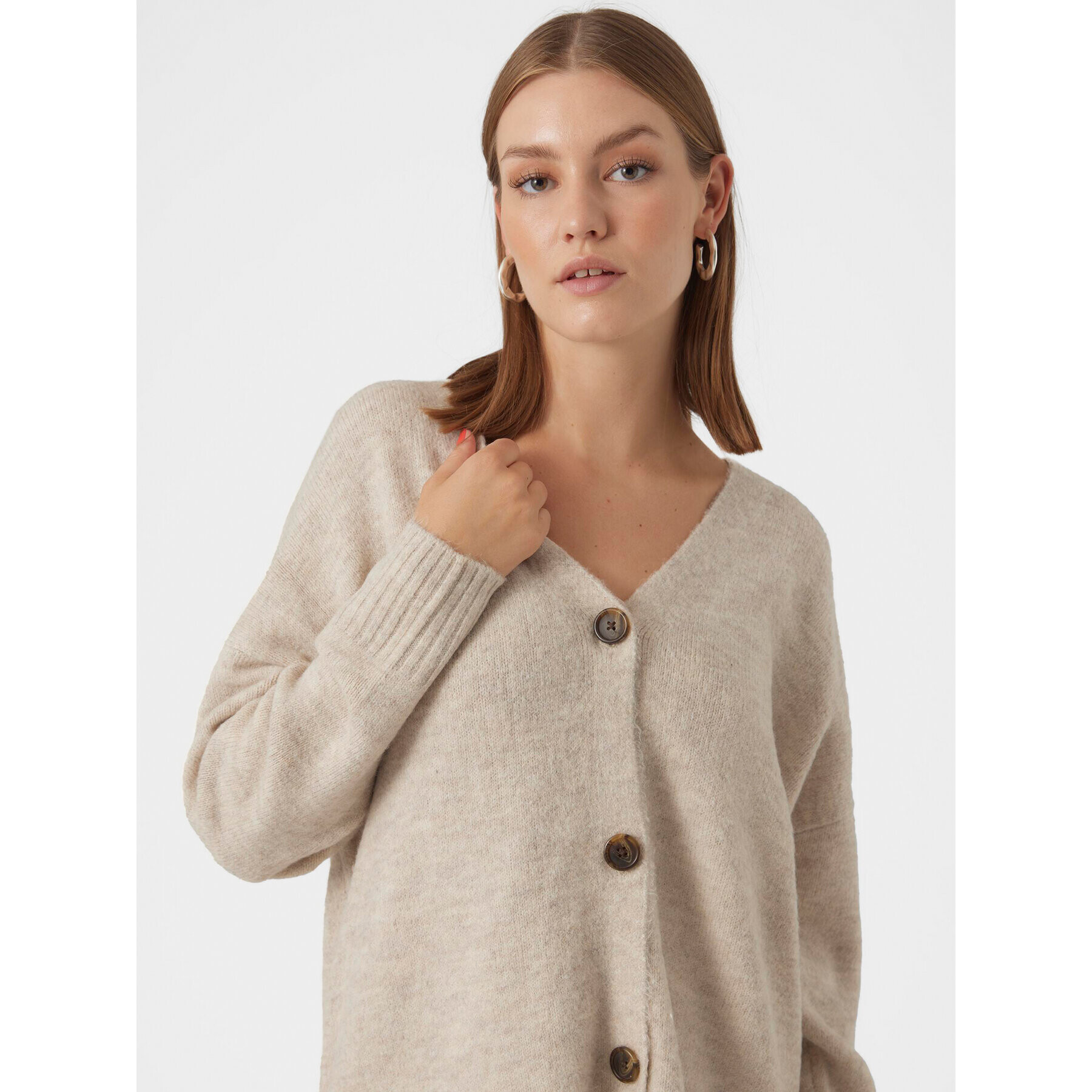 Vero Moda Кардиган 10291670 Бежов Regular Fit - Pepit.bg