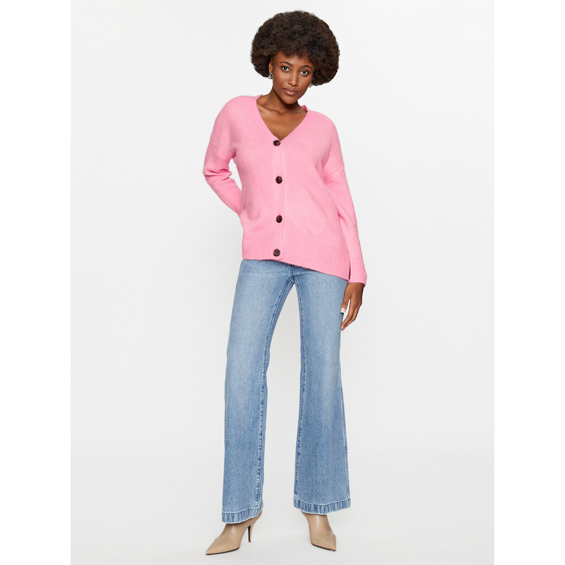 Vero Moda Кардиган 10291670 Розов Regular Fit - Pepit.bg