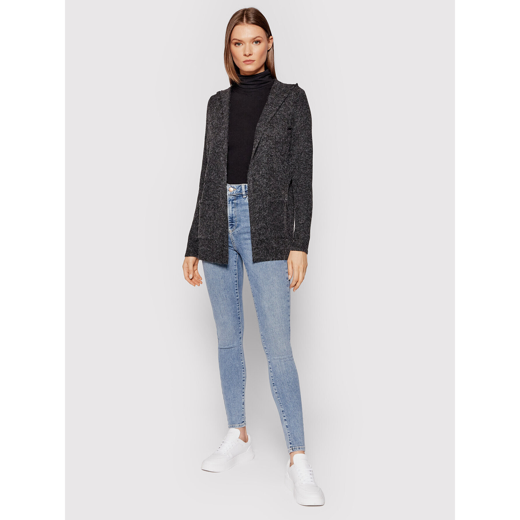 Vero Moda Кардиган Doffy 10235948 Черен Relaxed Fit - Pepit.bg
