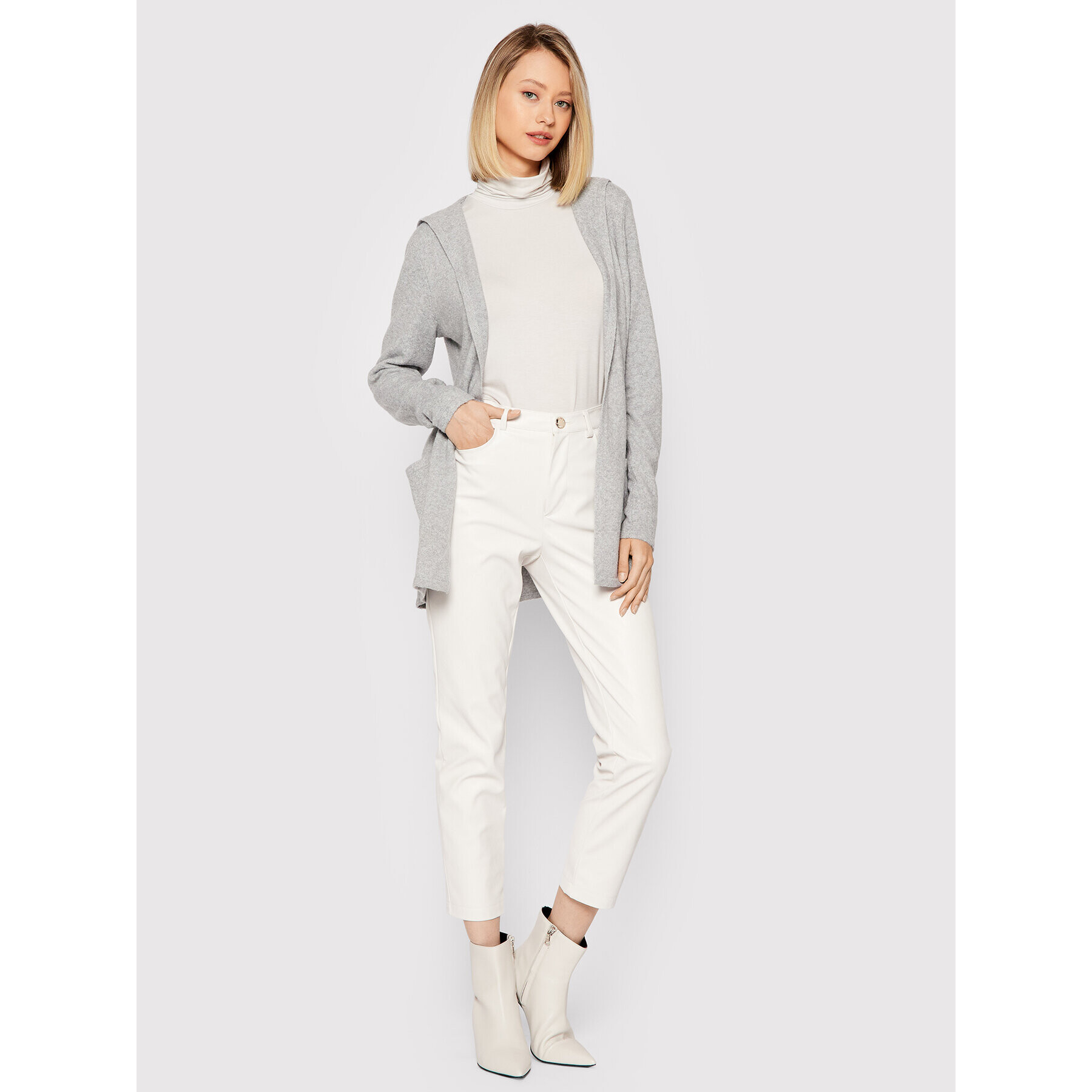 Vero Moda Кардиган Doffy 10235948 Сив Loose Fit - Pepit.bg