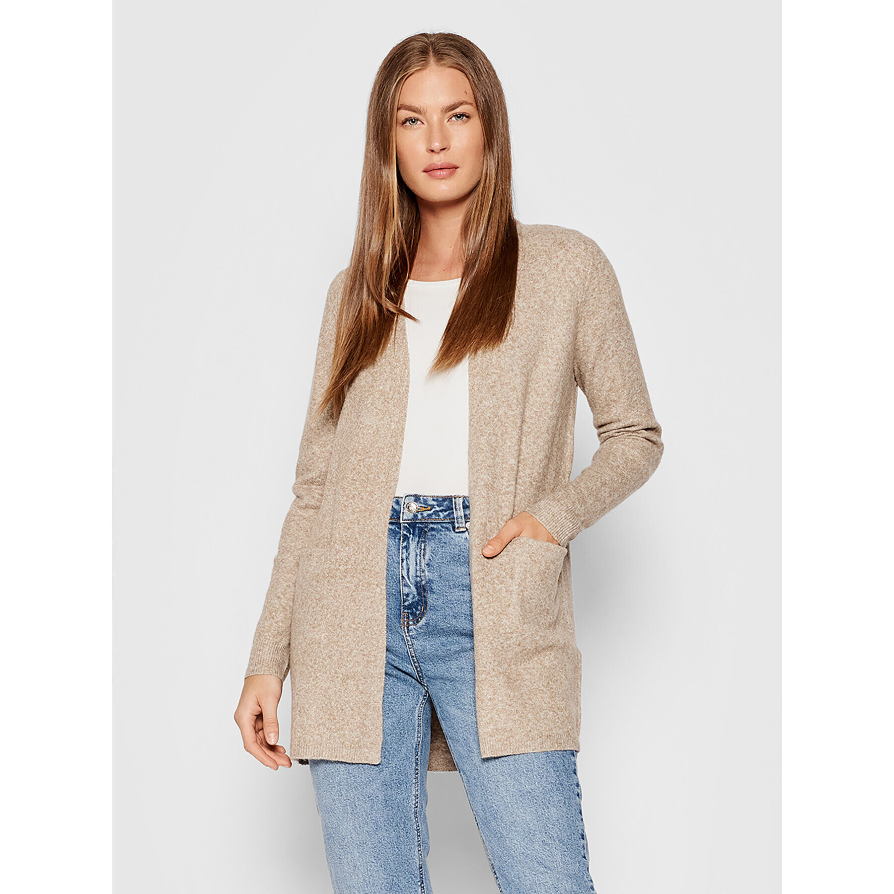 Vero Moda Кардиган Doffy 10240548 Бежов Regular Fit - Pepit.bg