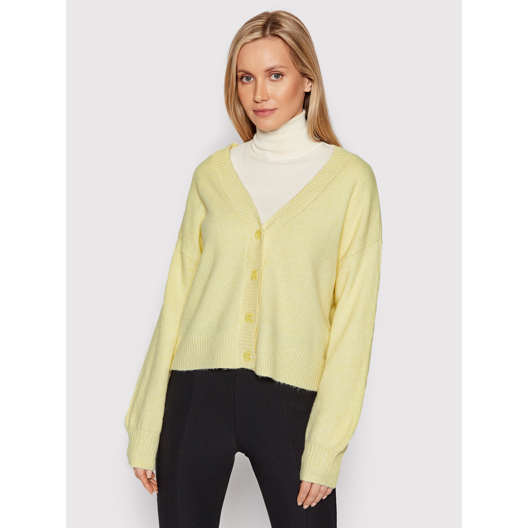 Vero Moda Кардиган Doffy 10259445 Жълт Regular Fit - Pepit.bg