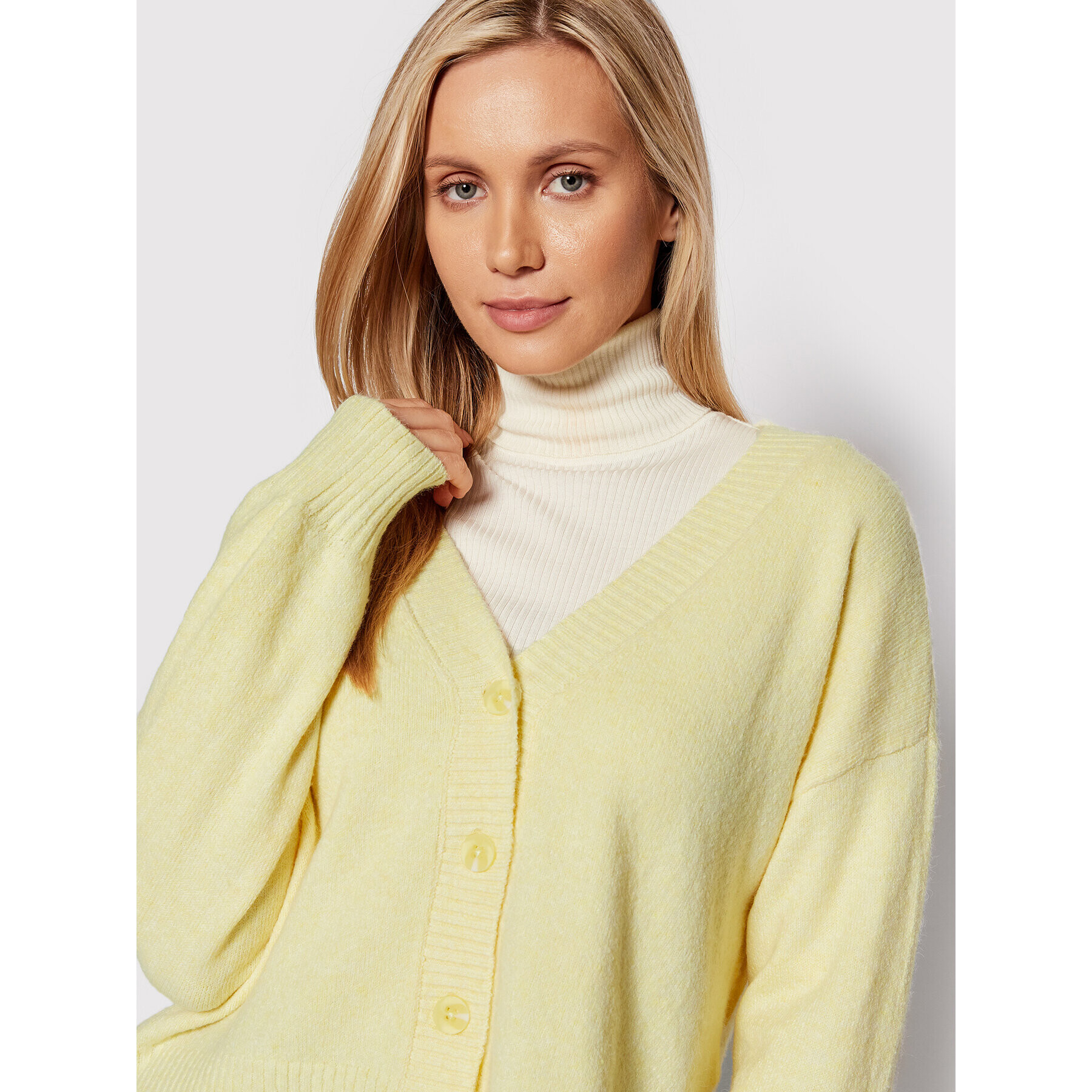 Vero Moda Кардиган Doffy 10259445 Жълт Regular Fit - Pepit.bg