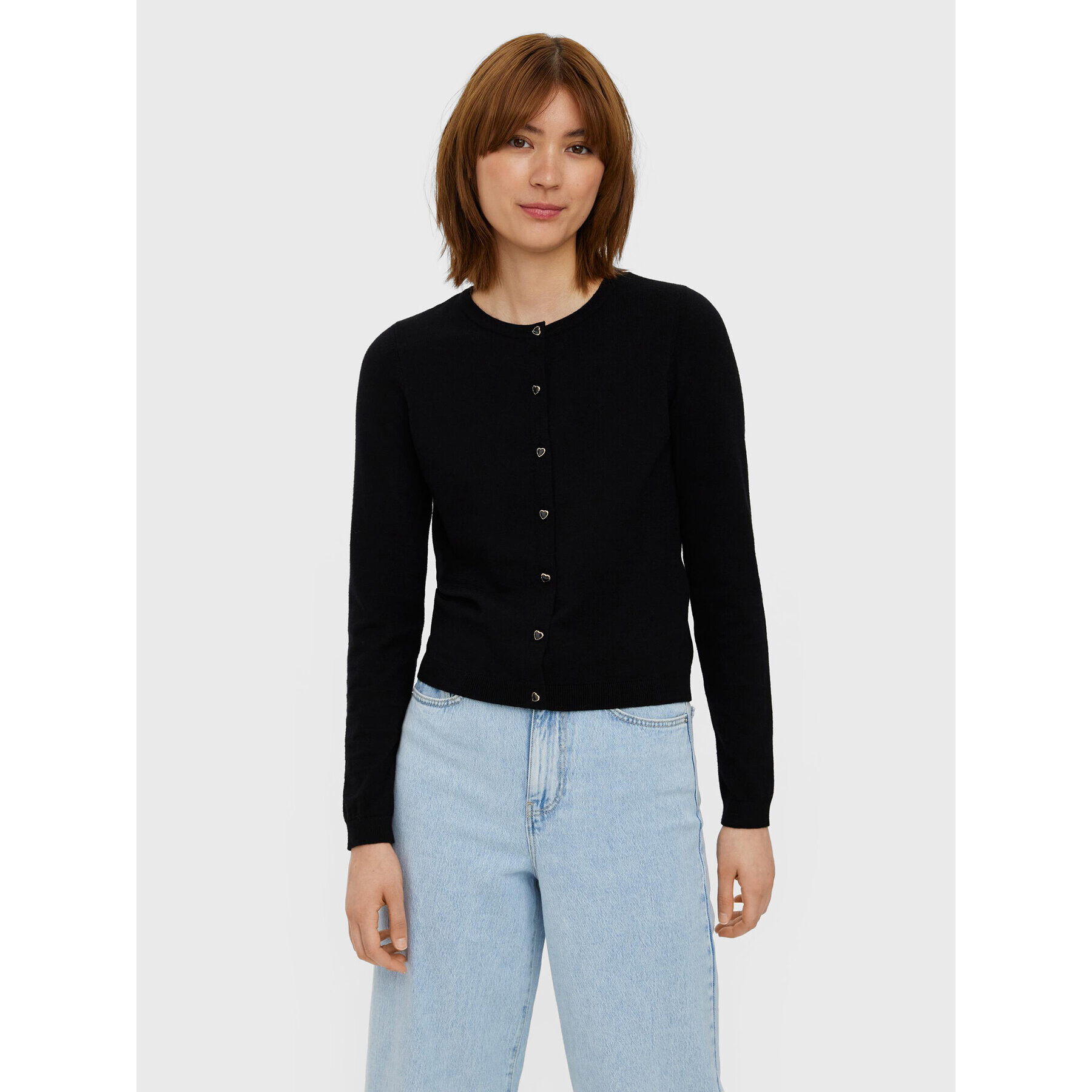 Vero Moda Кардиган Karis 10268702 Черен Regular Fit - Pepit.bg