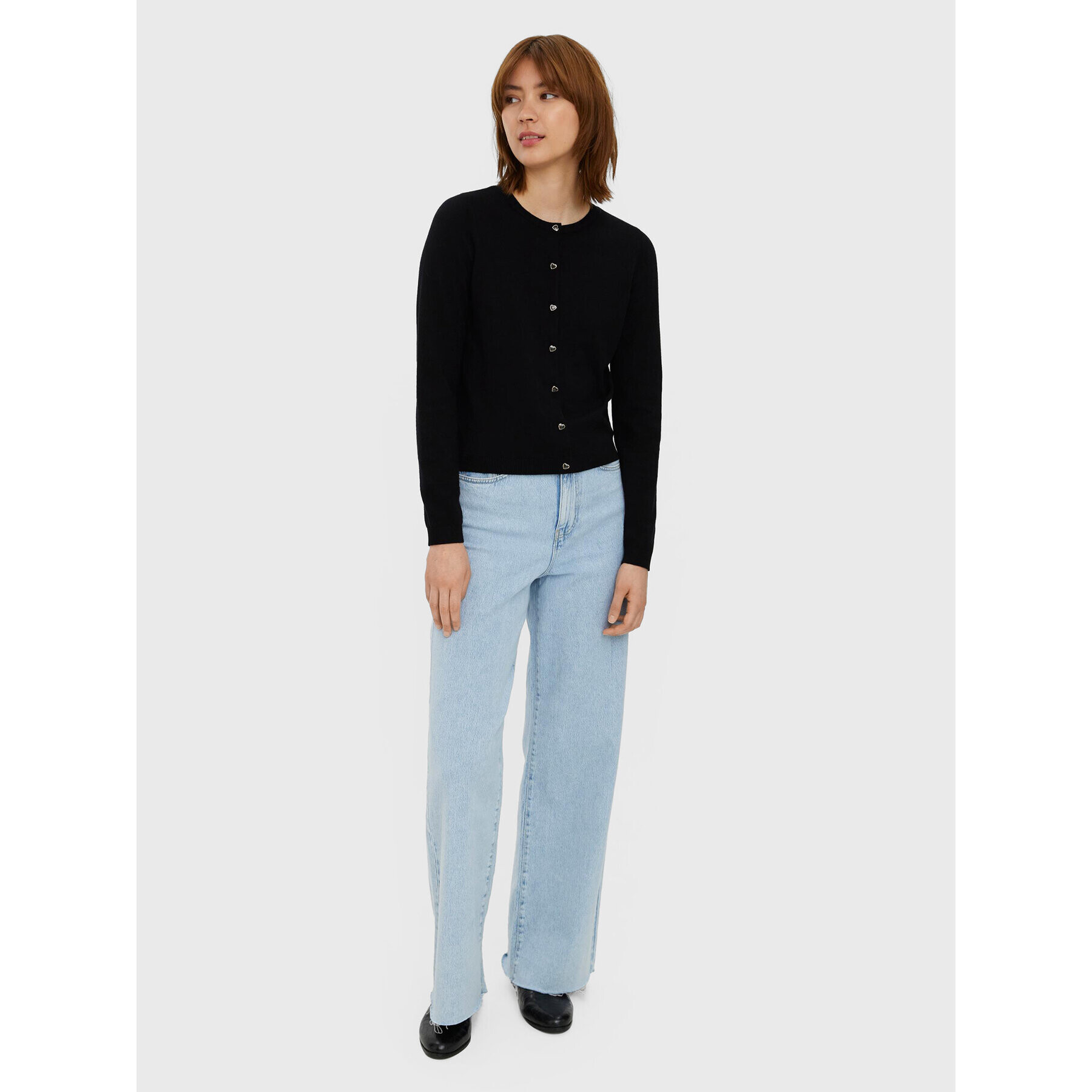 Vero Moda Кардиган Karis 10268702 Черен Regular Fit - Pepit.bg
