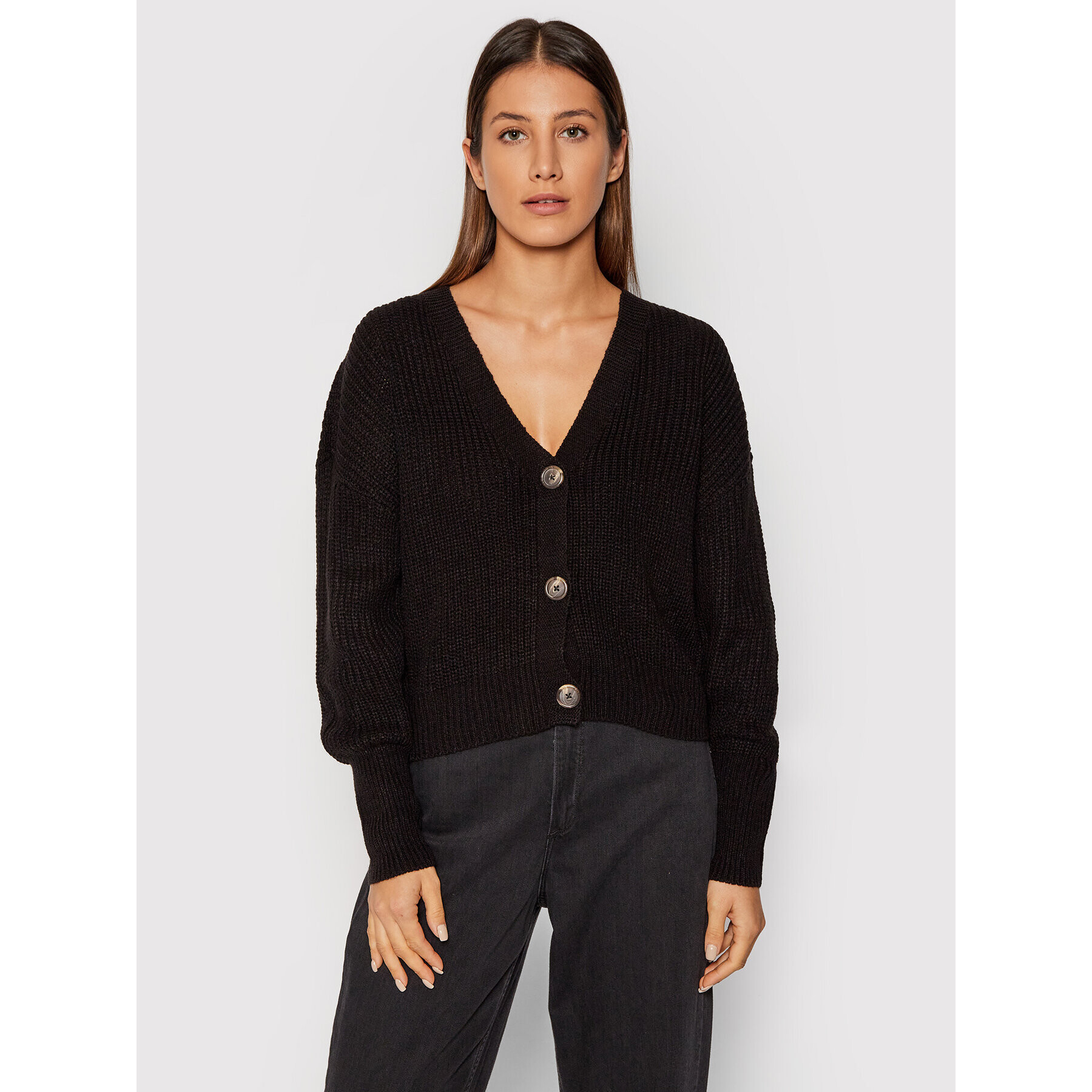 Vero Moda Кардиган Lea 10249632 Черен Relaxed Fit - Pepit.bg