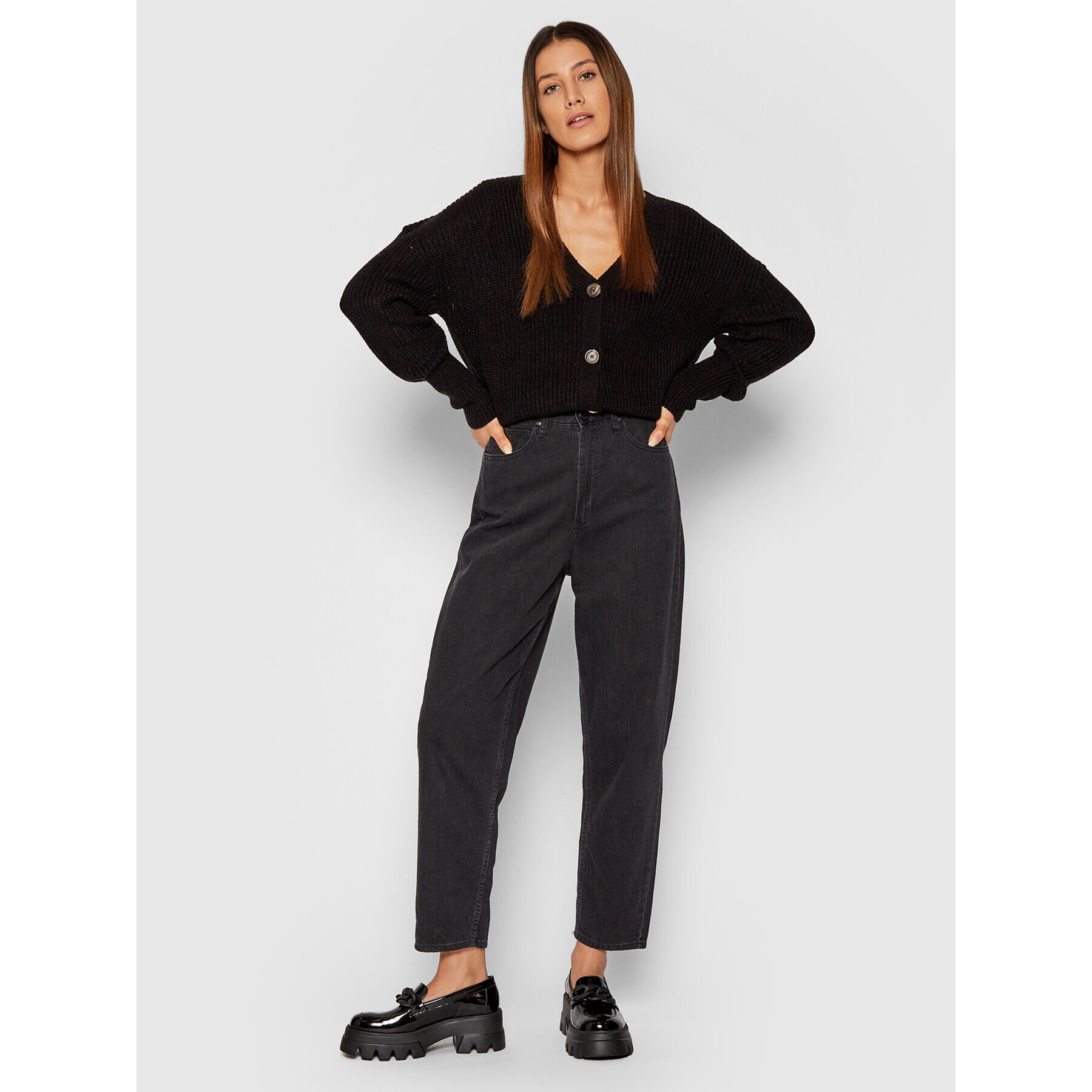 Vero Moda Кардиган Lea 10249632 Черен Relaxed Fit - Pepit.bg