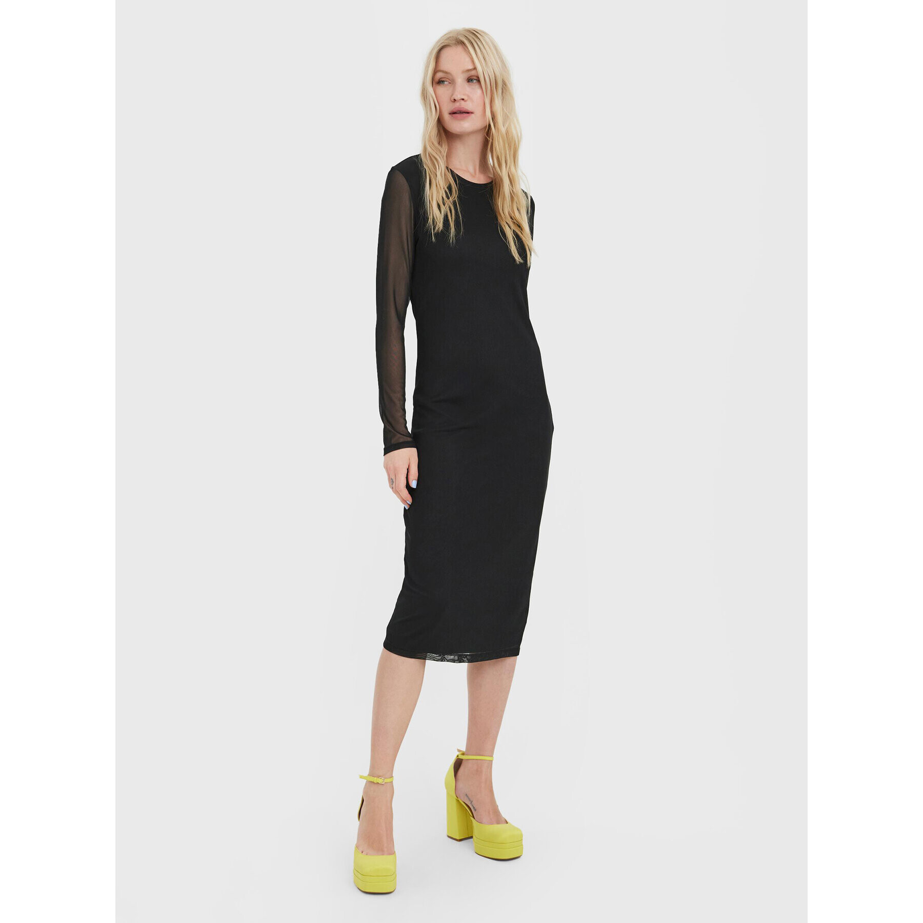 Vero Moda Коктейлна рокля Bella 10276741 Черен Slim Fit - Pepit.bg