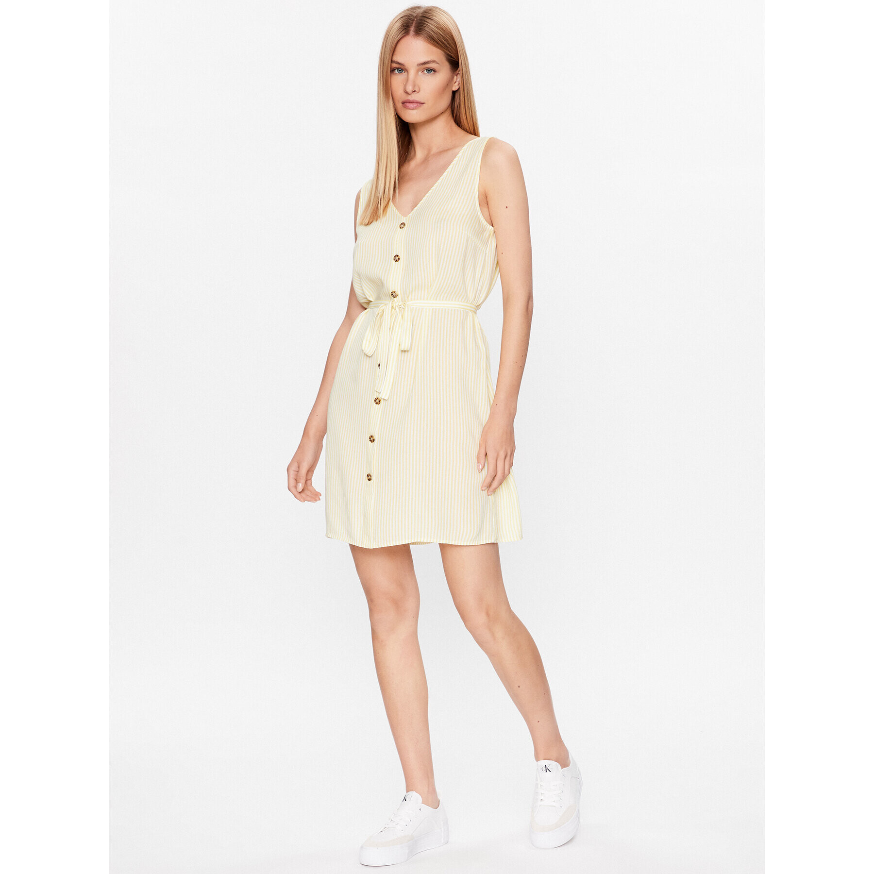 Vero Moda Лятна рокля Bumpy 10286519 Жълт Regular Fit - Pepit.bg