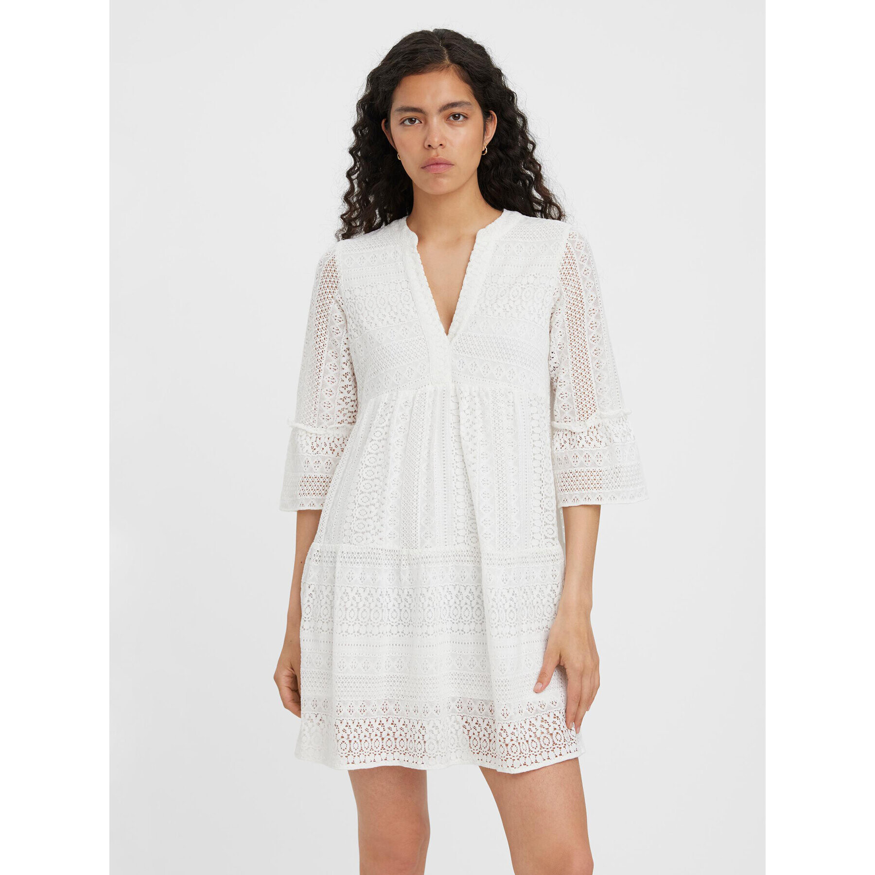 Vero Moda Лятна рокля Honey 10275875 Бял Relaxed Fit - Pepit.bg