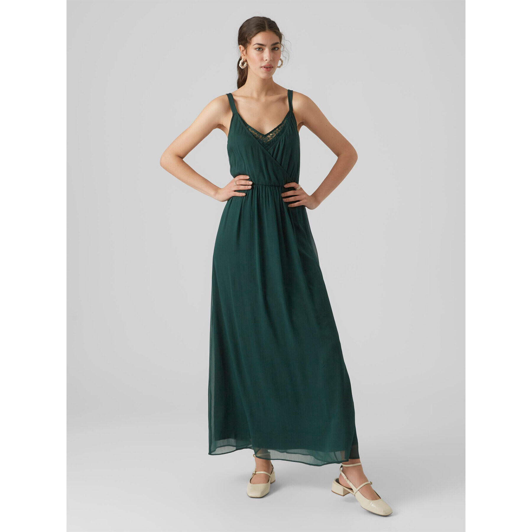 Vero Moda Лятна рокля Olivia 10298558 Зелен Regular Fit - Pepit.bg