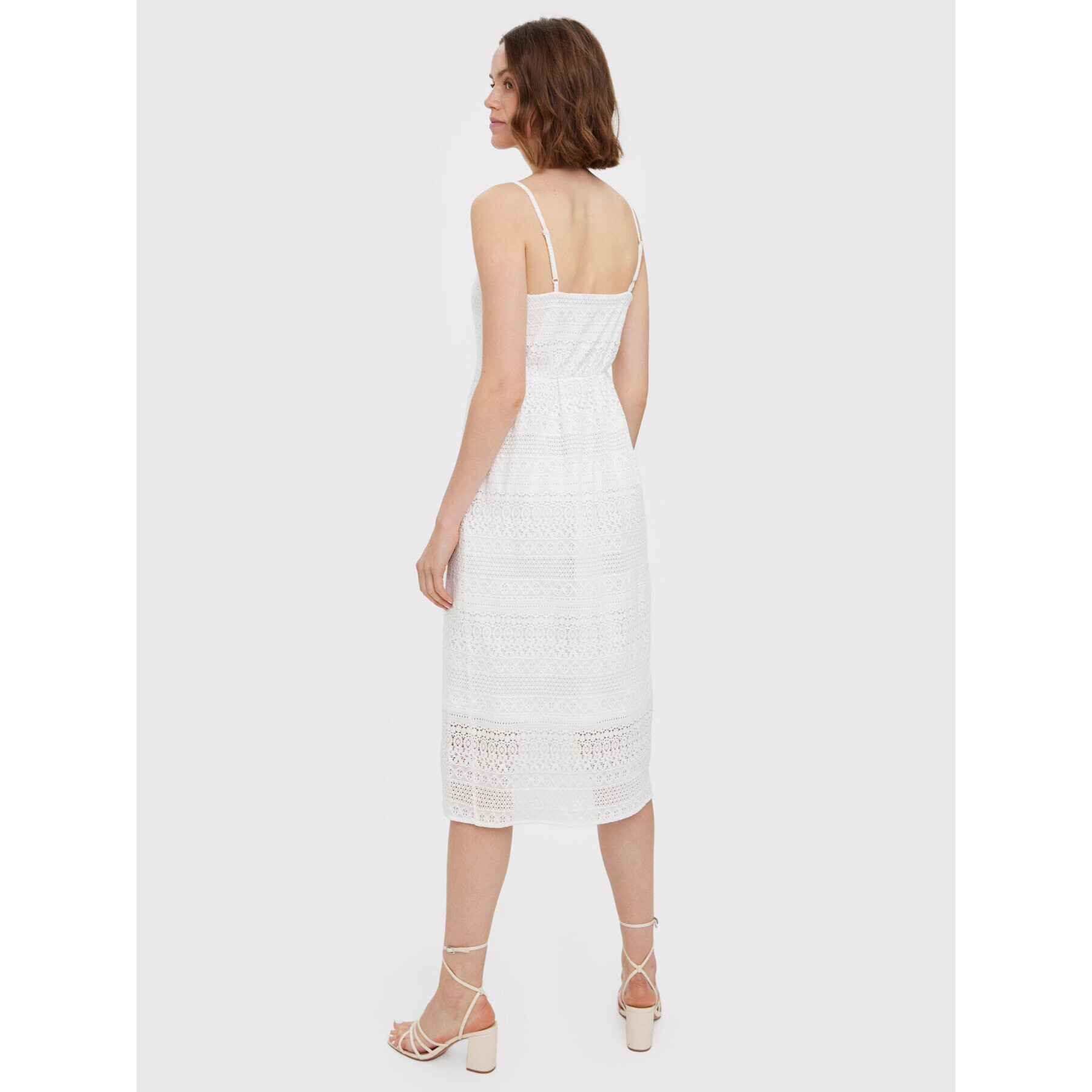 Vero Moda Лятна рокля Honey 10272503 Бял Regular Fit - Pepit.bg