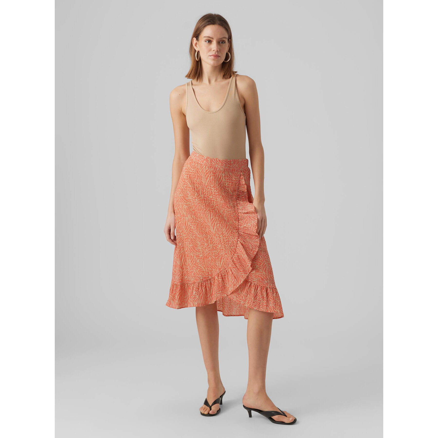 Vero Moda Миди пола Sara 10282448 Цветен Regular Fit - Pepit.bg