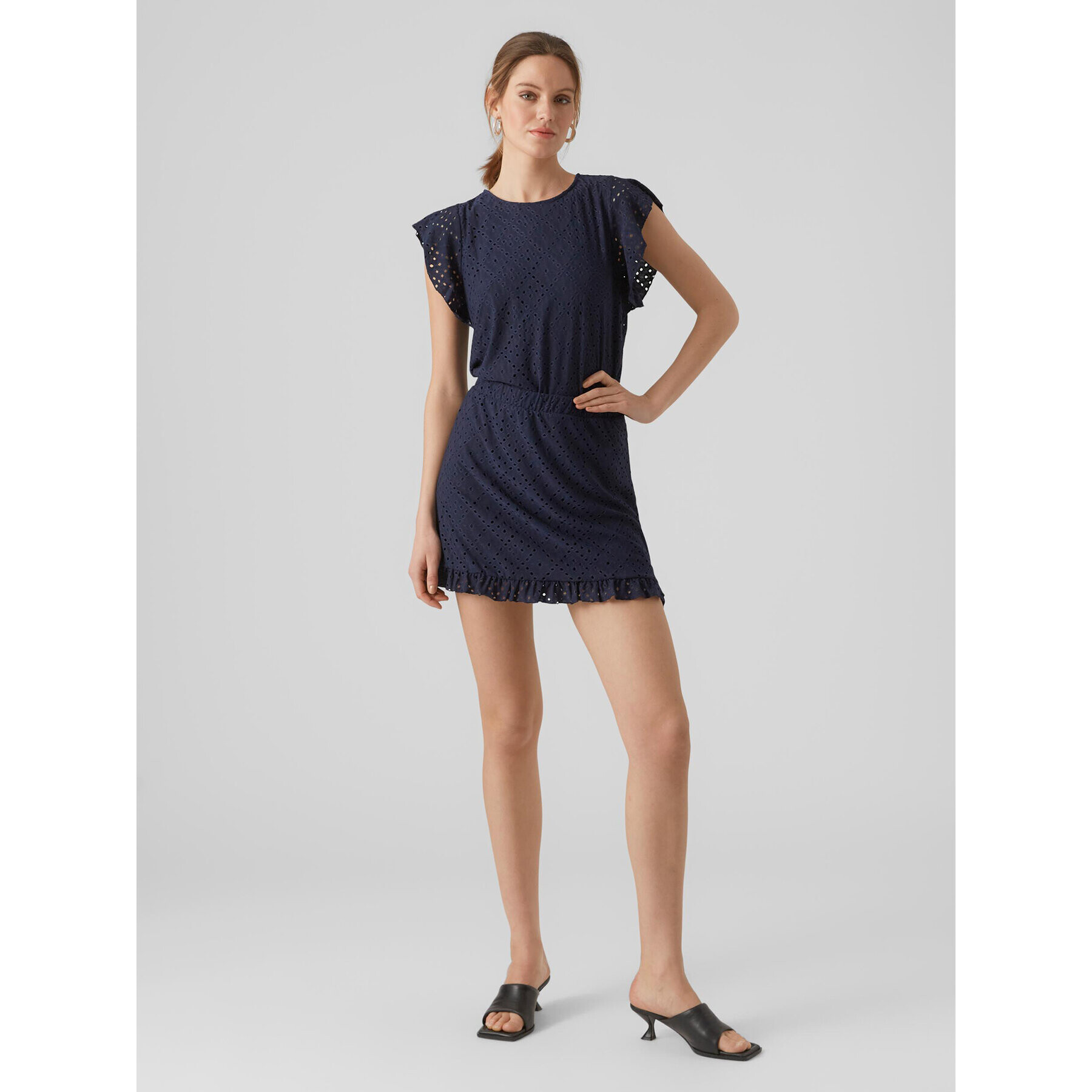 Vero Moda Мини пола Tassa 10286069 Тъмносин Regular Fit - Pepit.bg