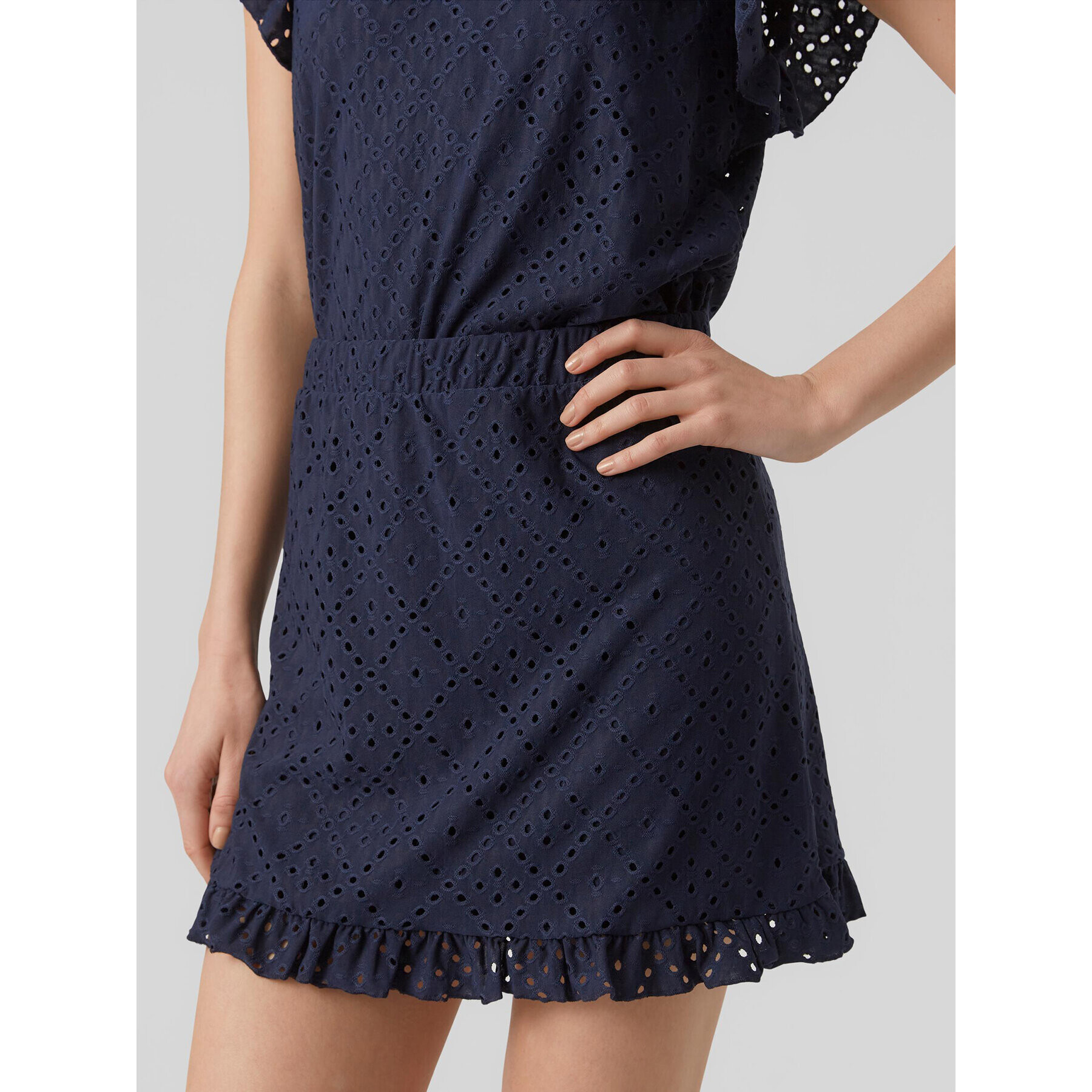 Vero Moda Мини пола Tassa 10286069 Тъмносин Regular Fit - Pepit.bg
