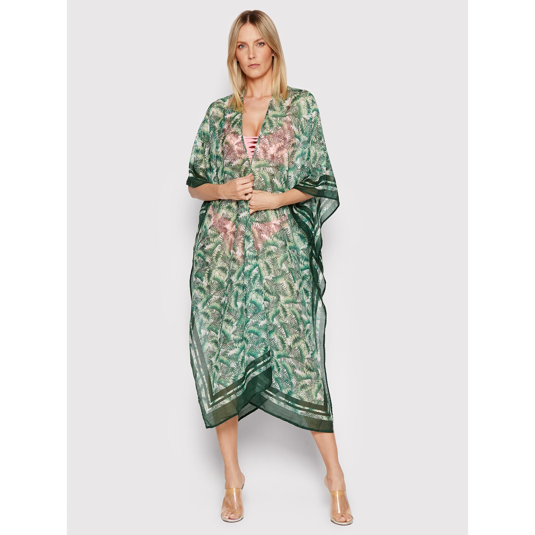 Vero Moda Парео Lena 10261852 Зелен Regular Fit - Pepit.bg