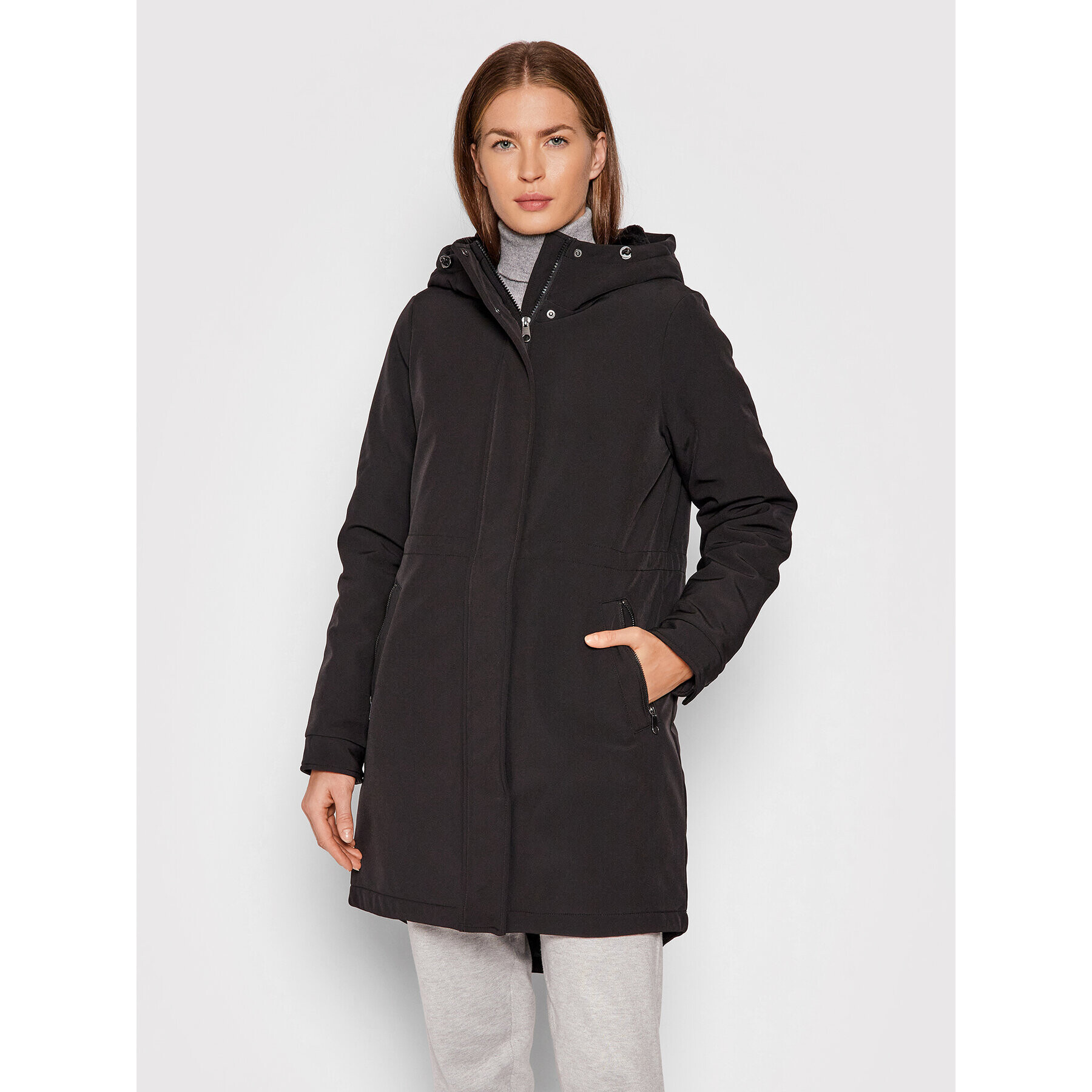 Vero Moda Парка Cleanmila 10235311 Черен Regular Fit - Pepit.bg