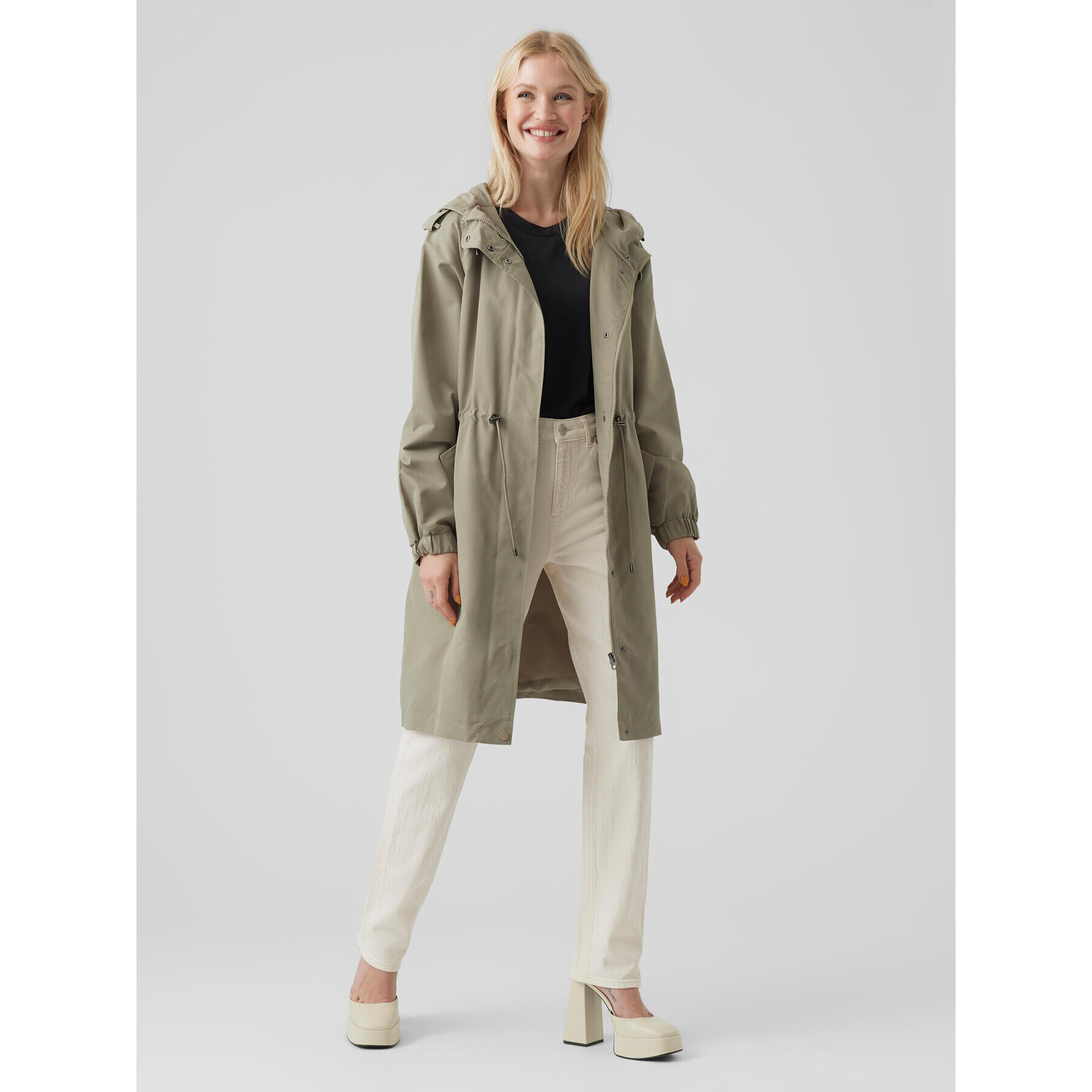 Vero Moda Парка Pernille Alison 10282329 Зелен Regular Fit - Pepit.bg