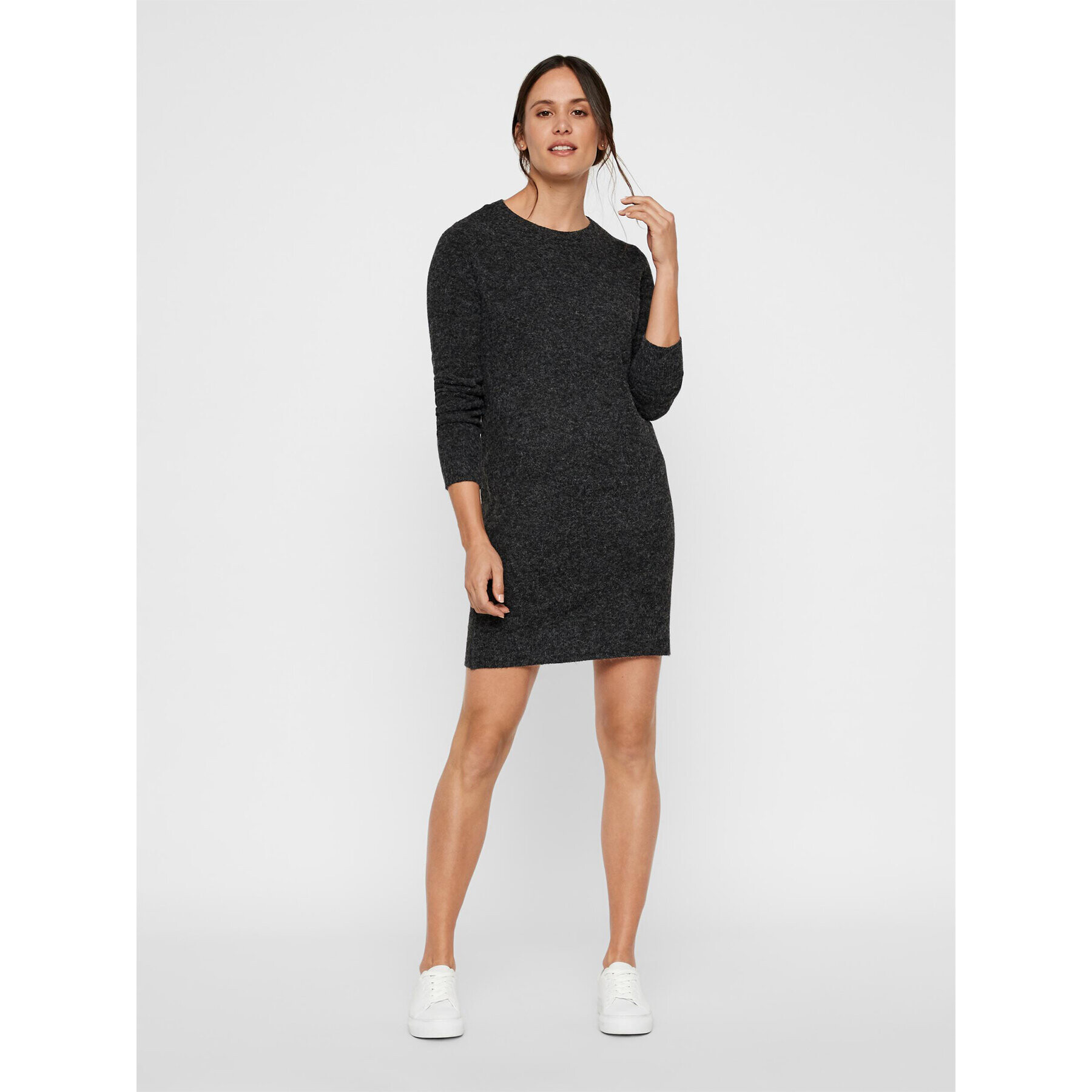 Vero Moda Плетена рокля 10215523 Черен Relaxed Fit - Pepit.bg