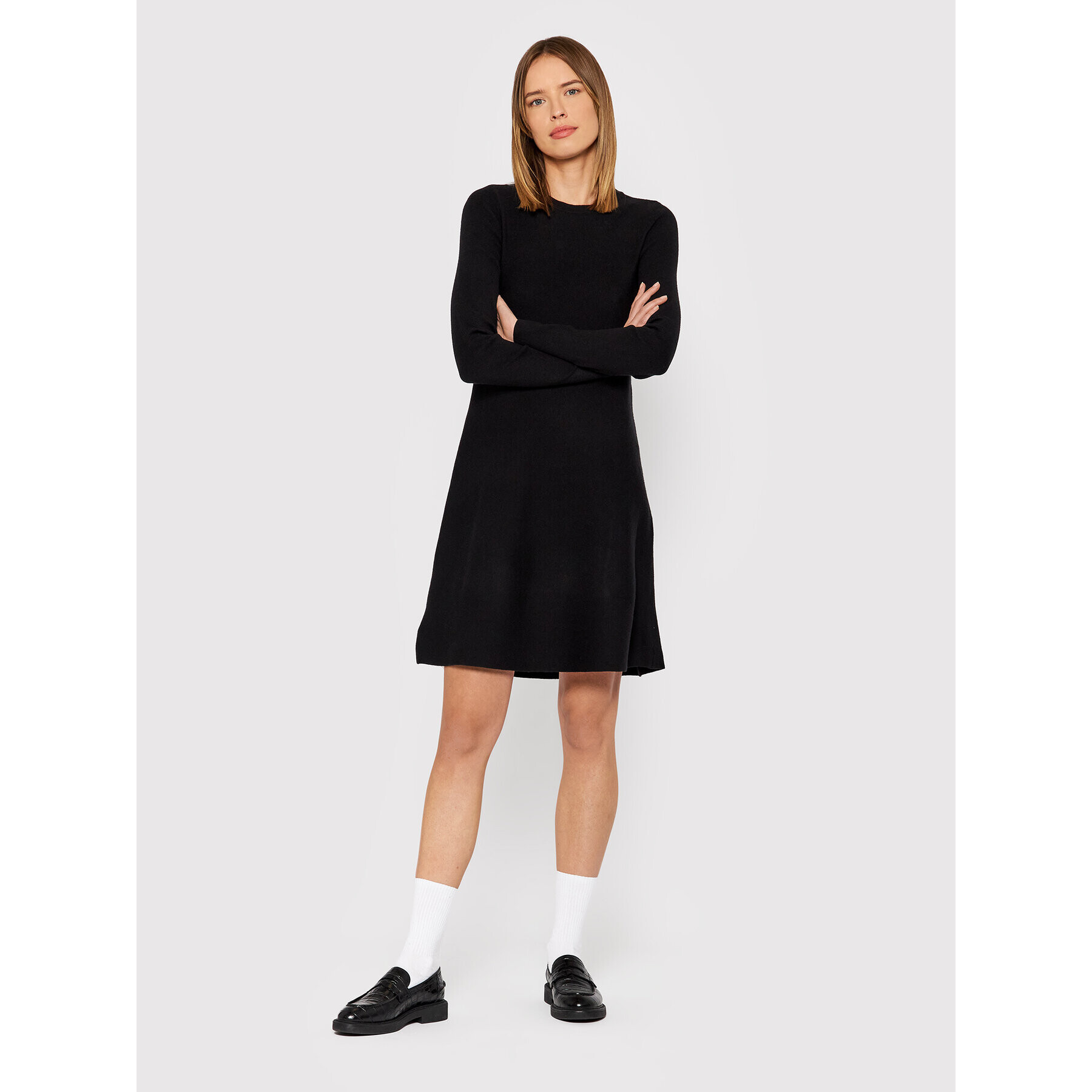 Vero Moda Плетена рокля Nancy 10206027 Черен Regular Fit - Pepit.bg