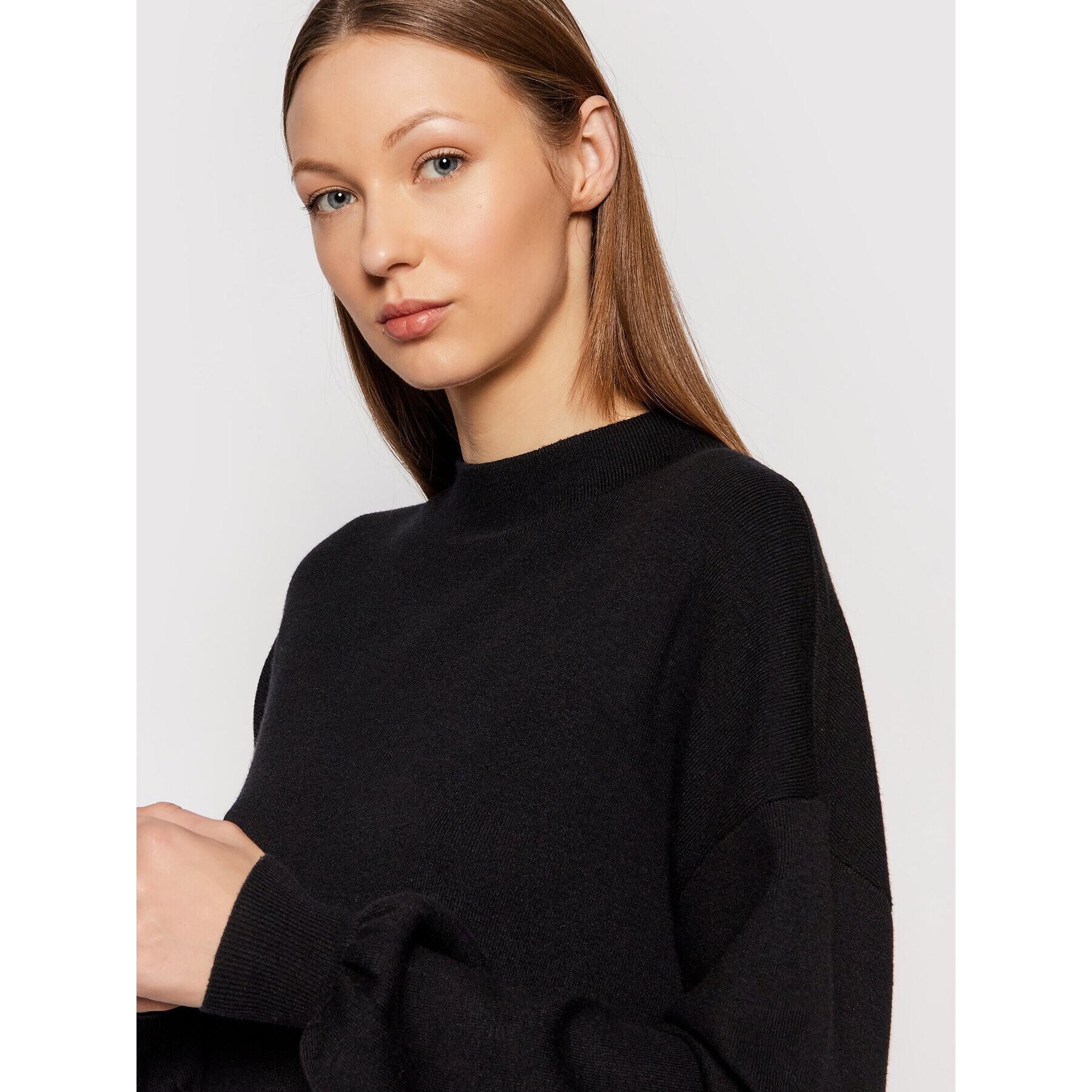 Vero Moda Плетена рокля Nancy 10249116 Черен Relaxed Fit - Pepit.bg