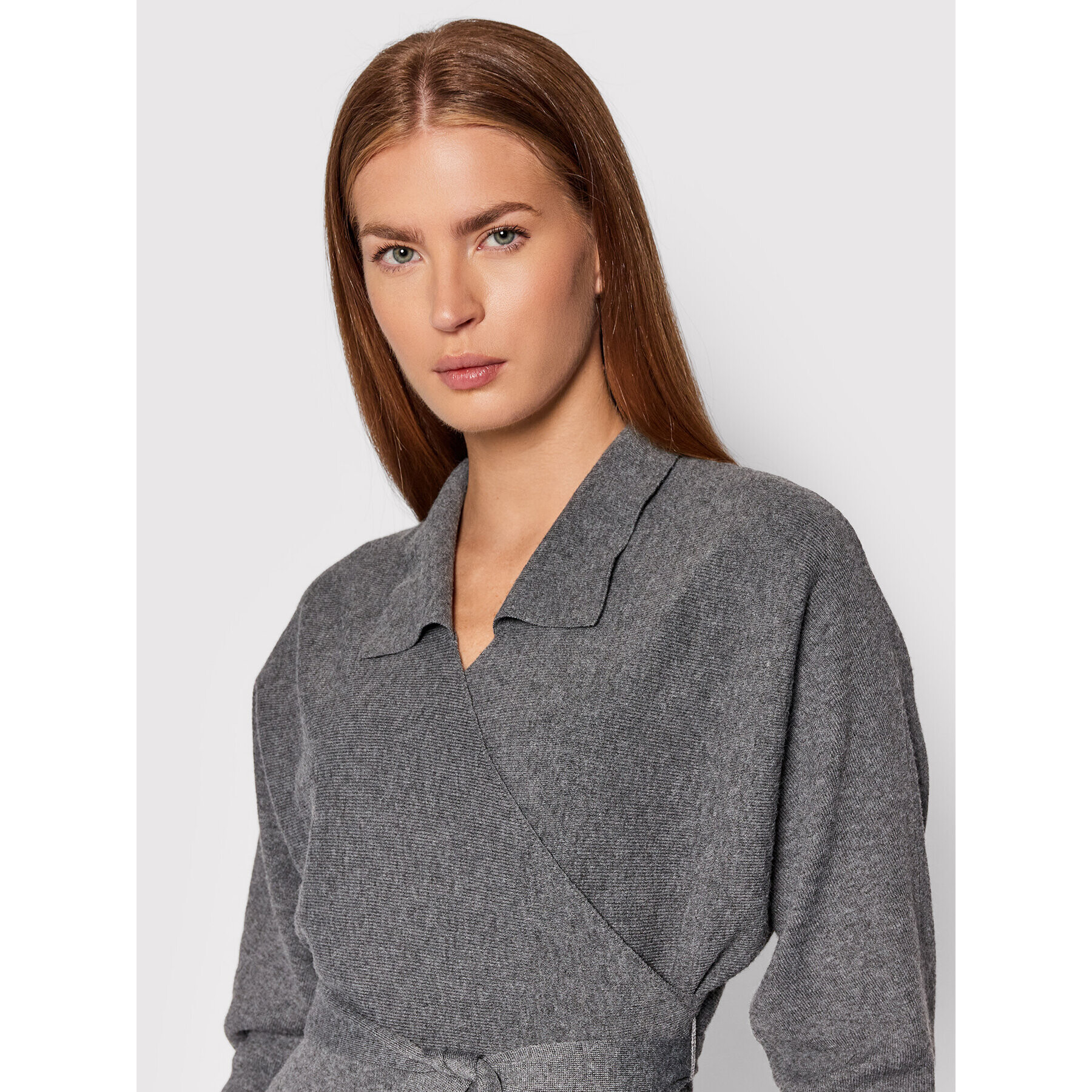 Vero Moda Плетена рокля Sunna 10250805 Сив Regular Fit - Pepit.bg