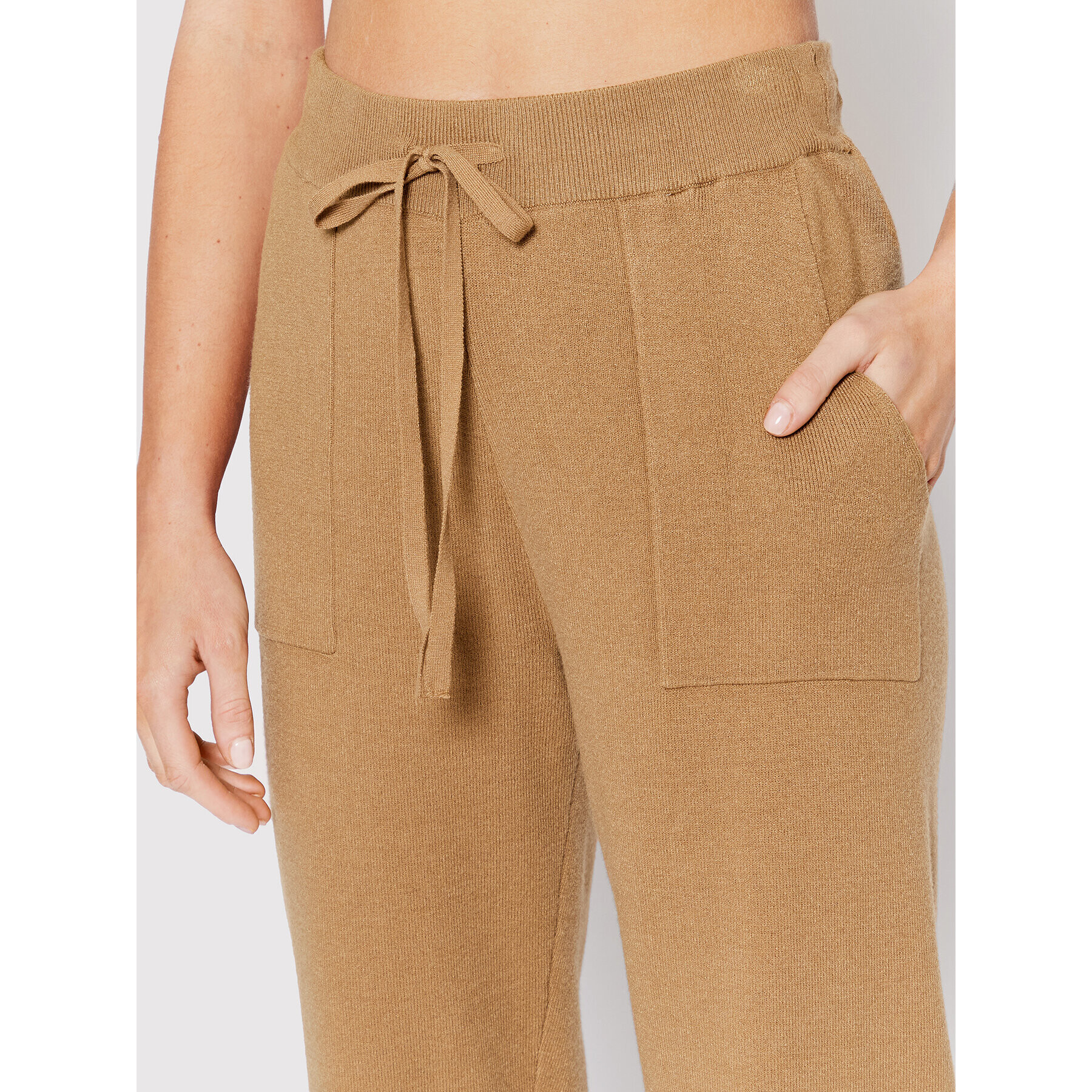 Vero Moda Плетени панталони Nancy 10260593 Кафяв Regular Fit - Pepit.bg
