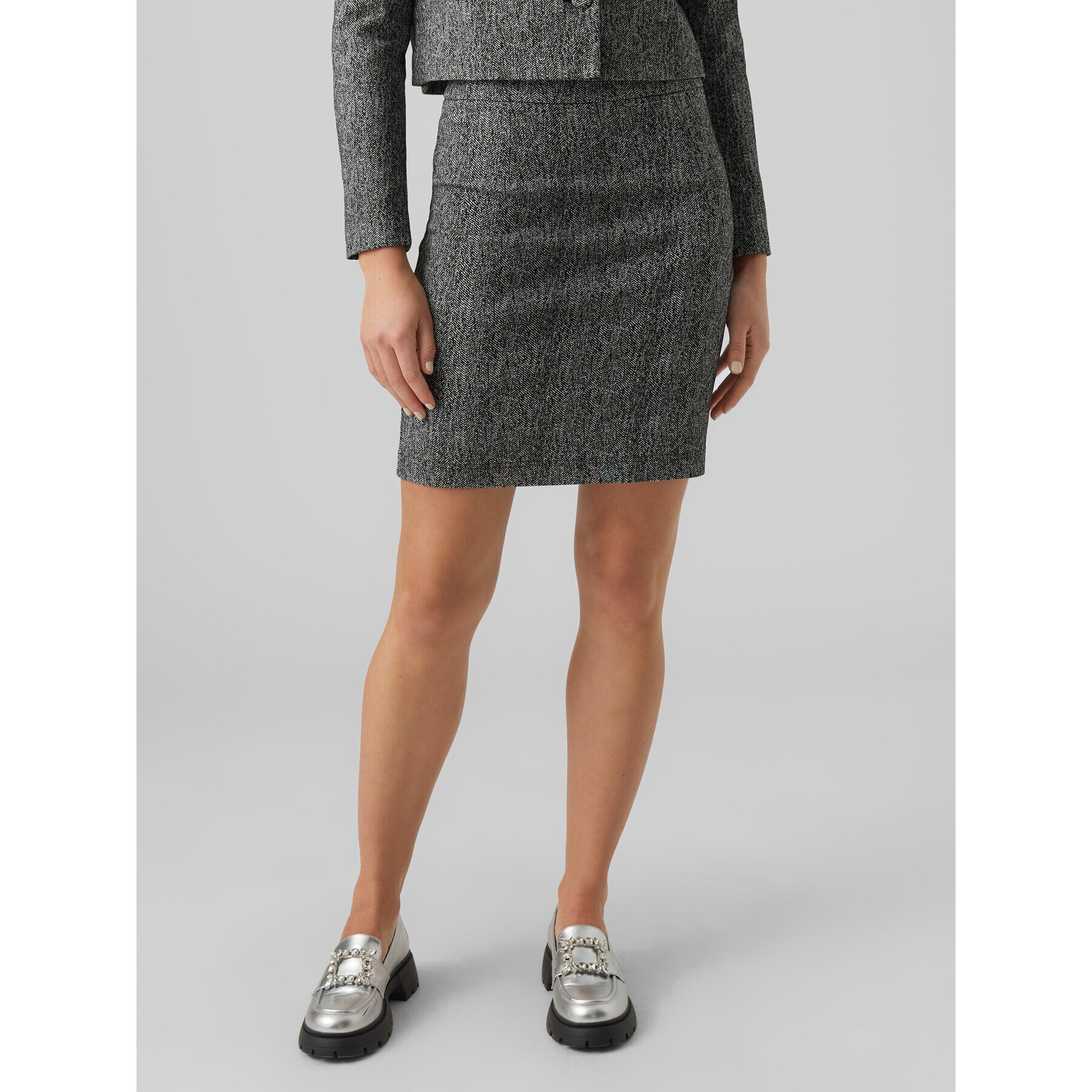 Vero Moda Пола тип молив 10294374 Сив Slim Fit - Pepit.bg