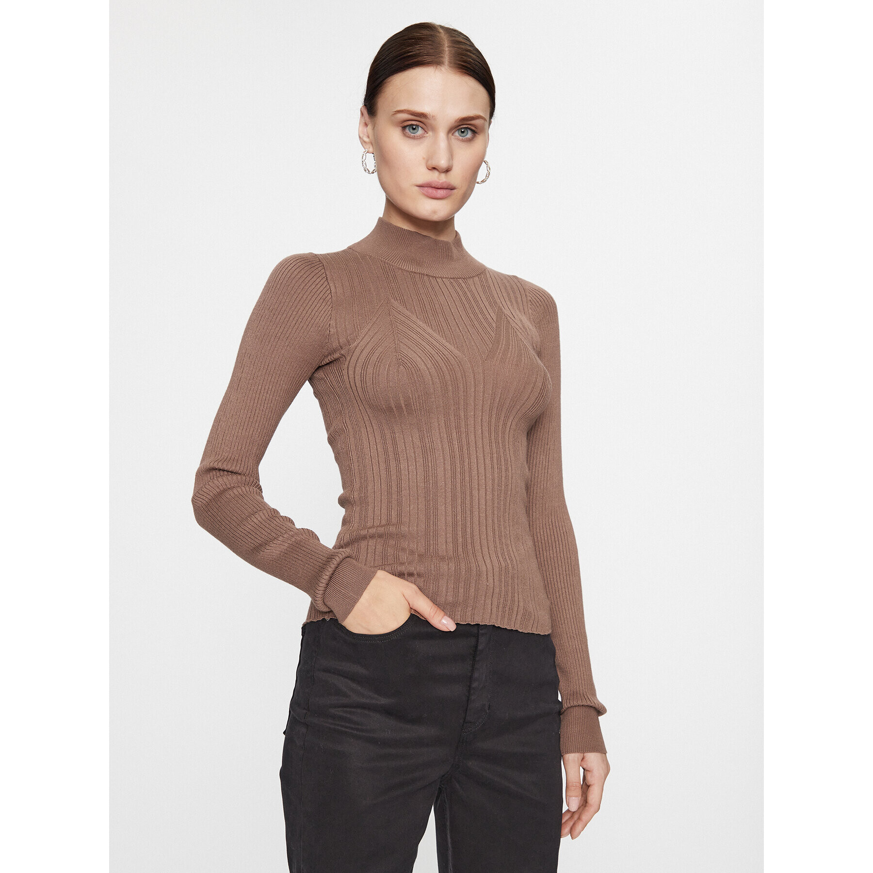 Vero Moda Поло 10293750 Кафяв Regular Fit - Pepit.bg