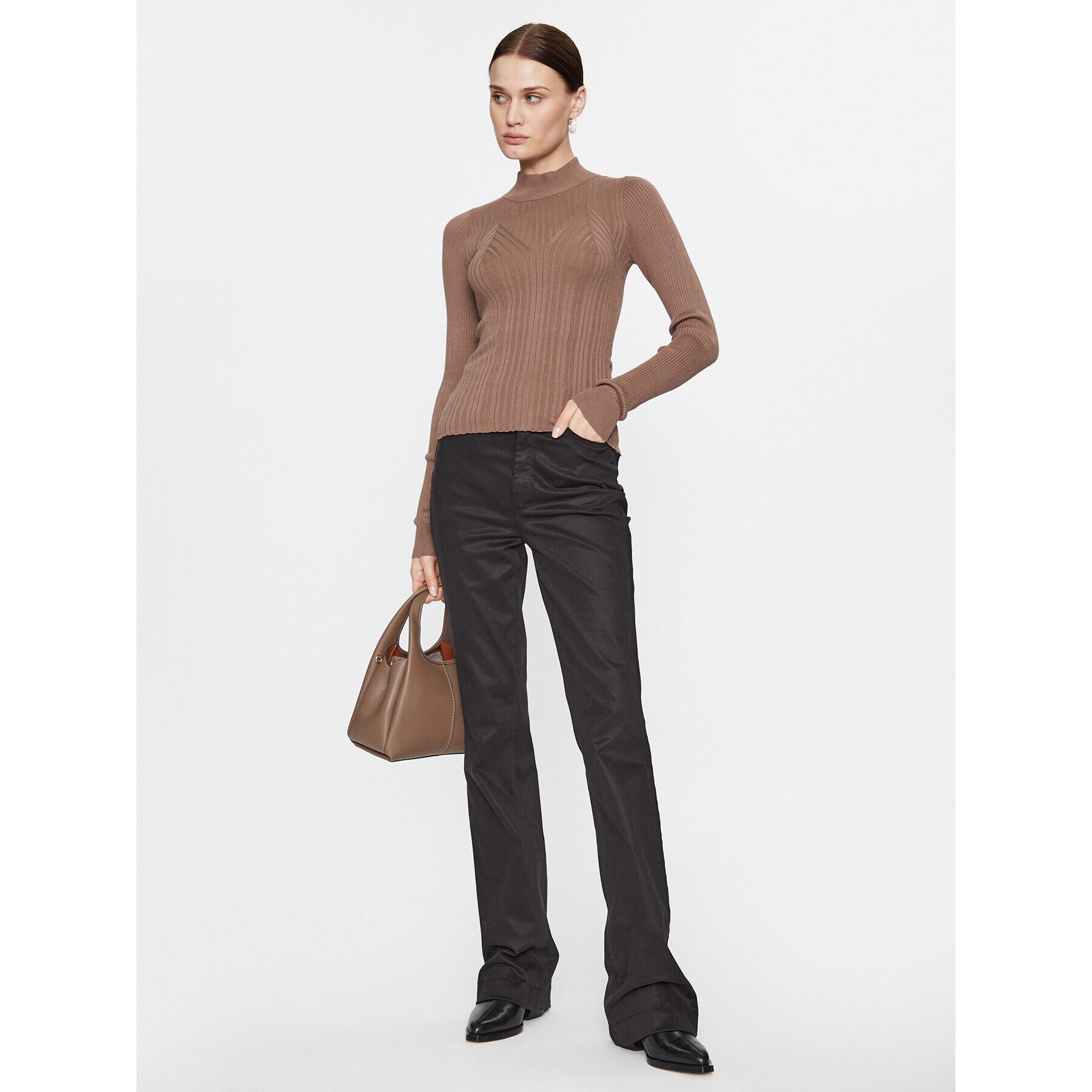 Vero Moda Поло 10293750 Кафяв Regular Fit - Pepit.bg