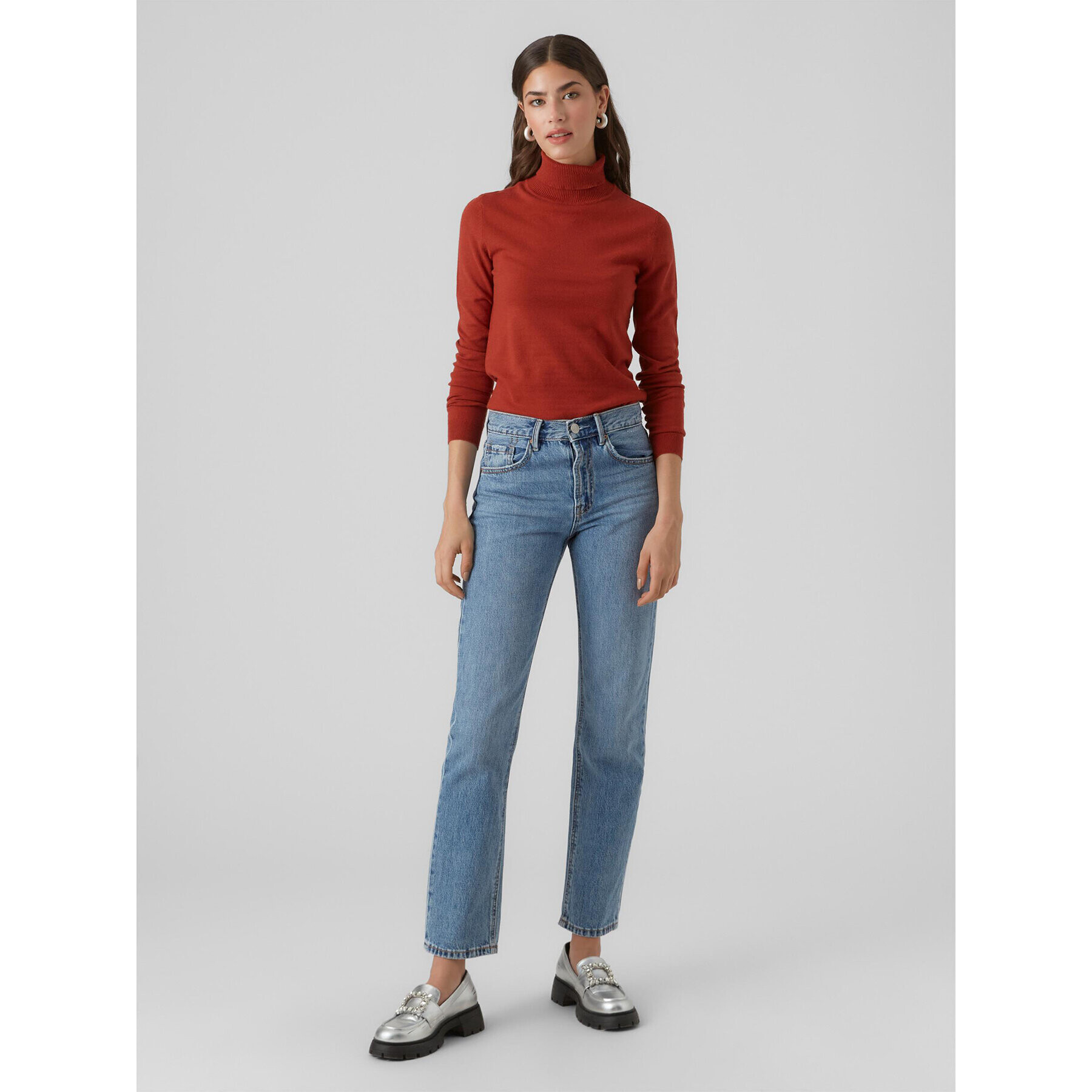 Vero Moda Поло 10296195 Червен Regular Fit - Pepit.bg