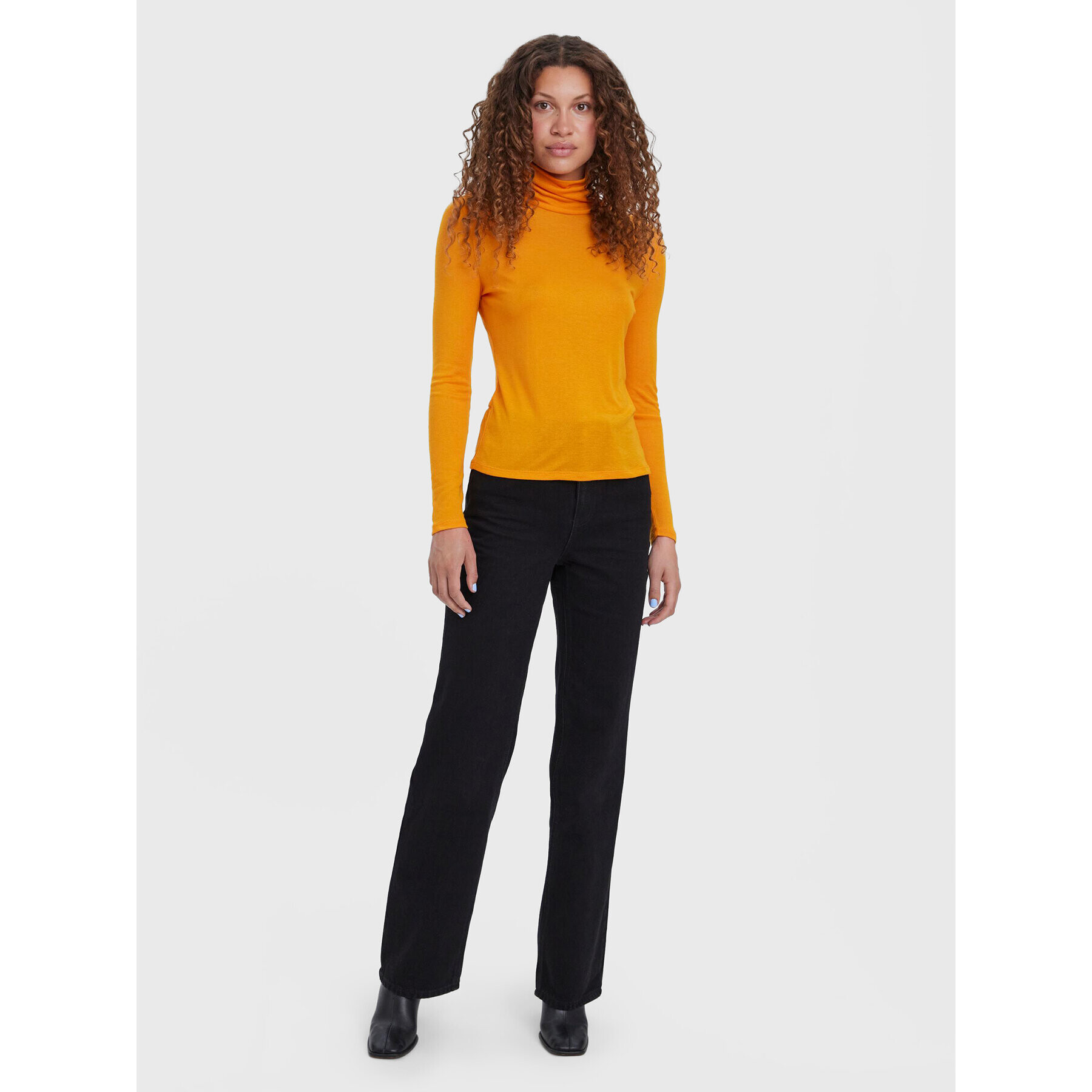 Vero Moda Поло Ella 10271620 Оранжев Regular Fit - Pepit.bg