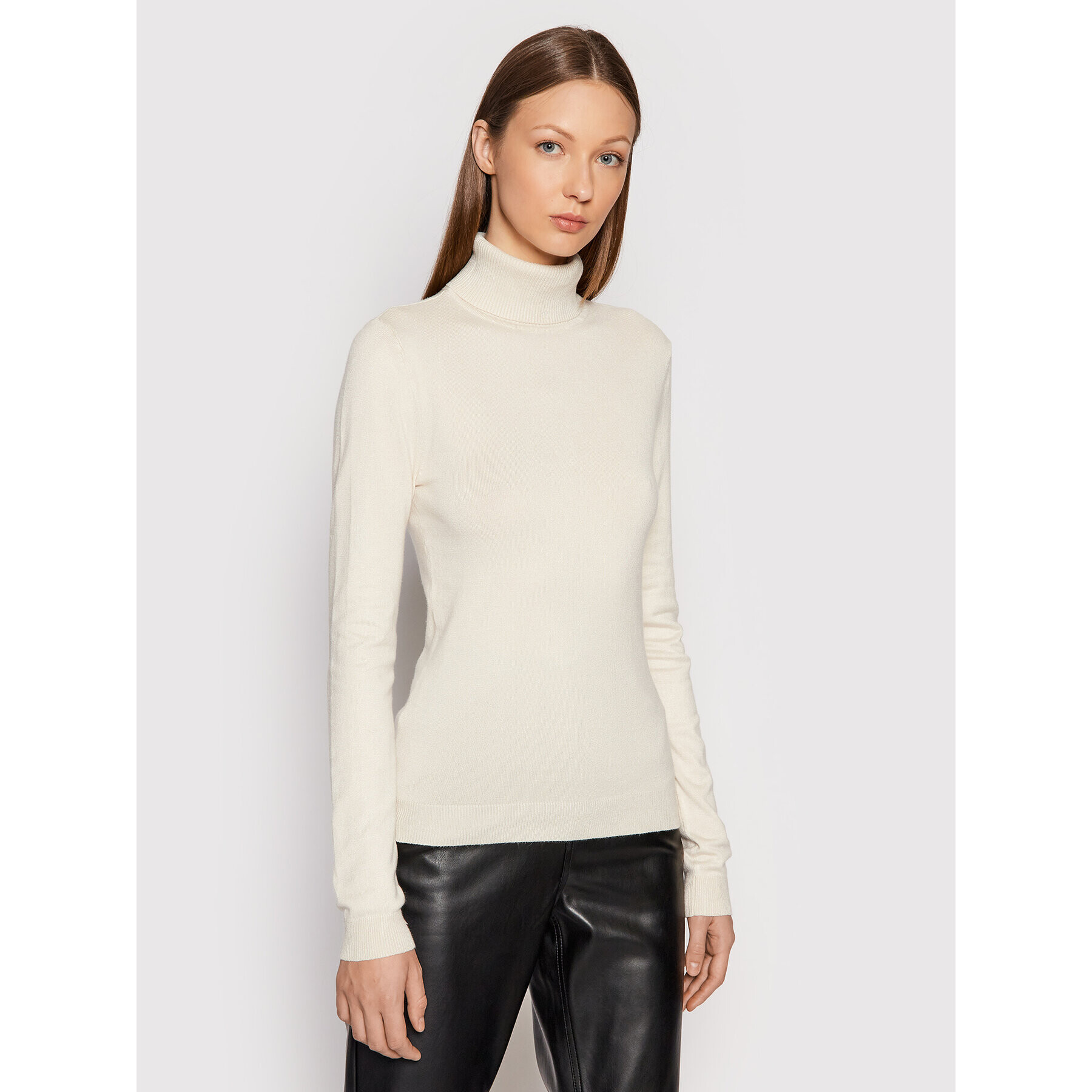Vero Moda Поло Glory 10231630 Екрю Slim Fit - Pepit.bg