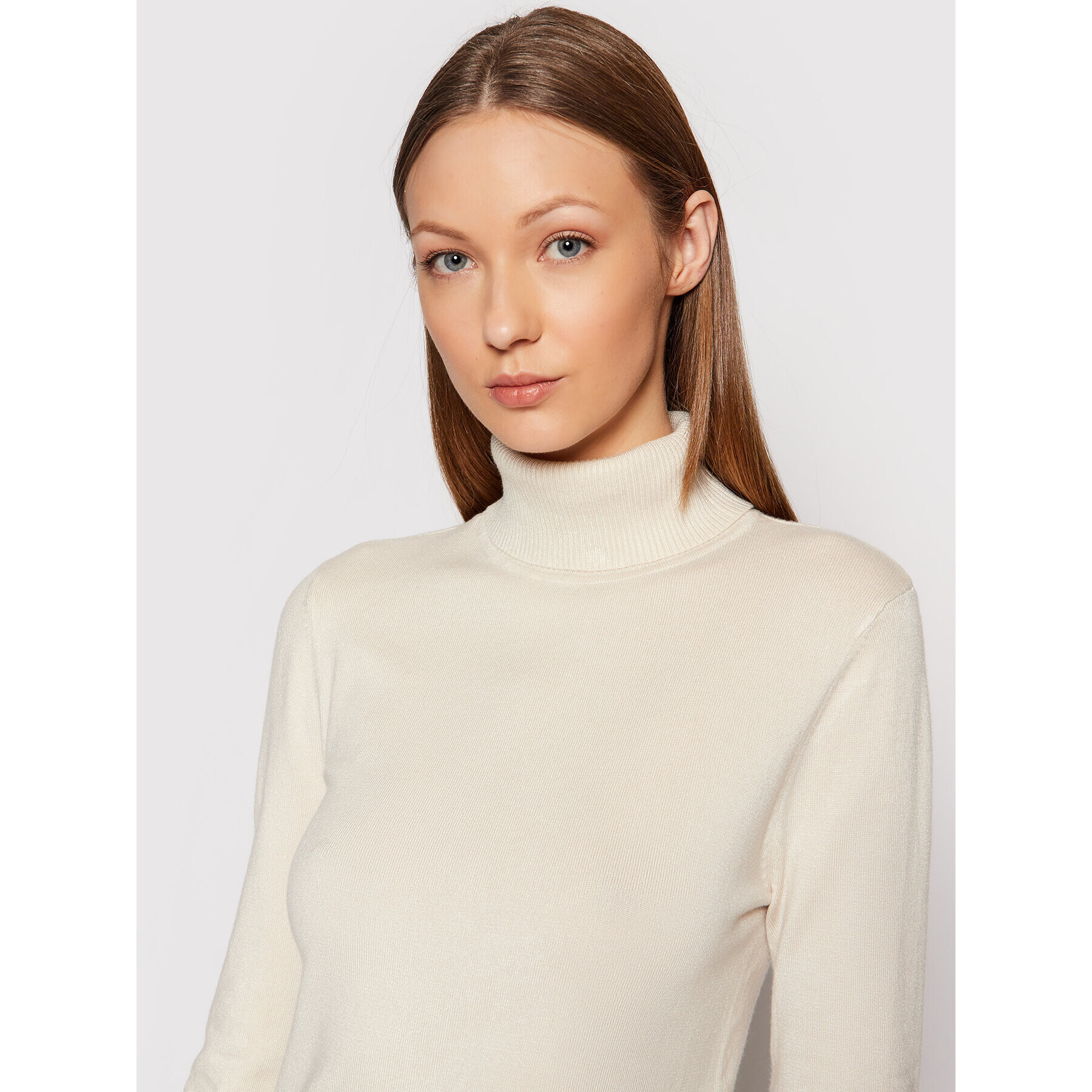 Vero Moda Поло Glory 10231630 Екрю Slim Fit - Pepit.bg