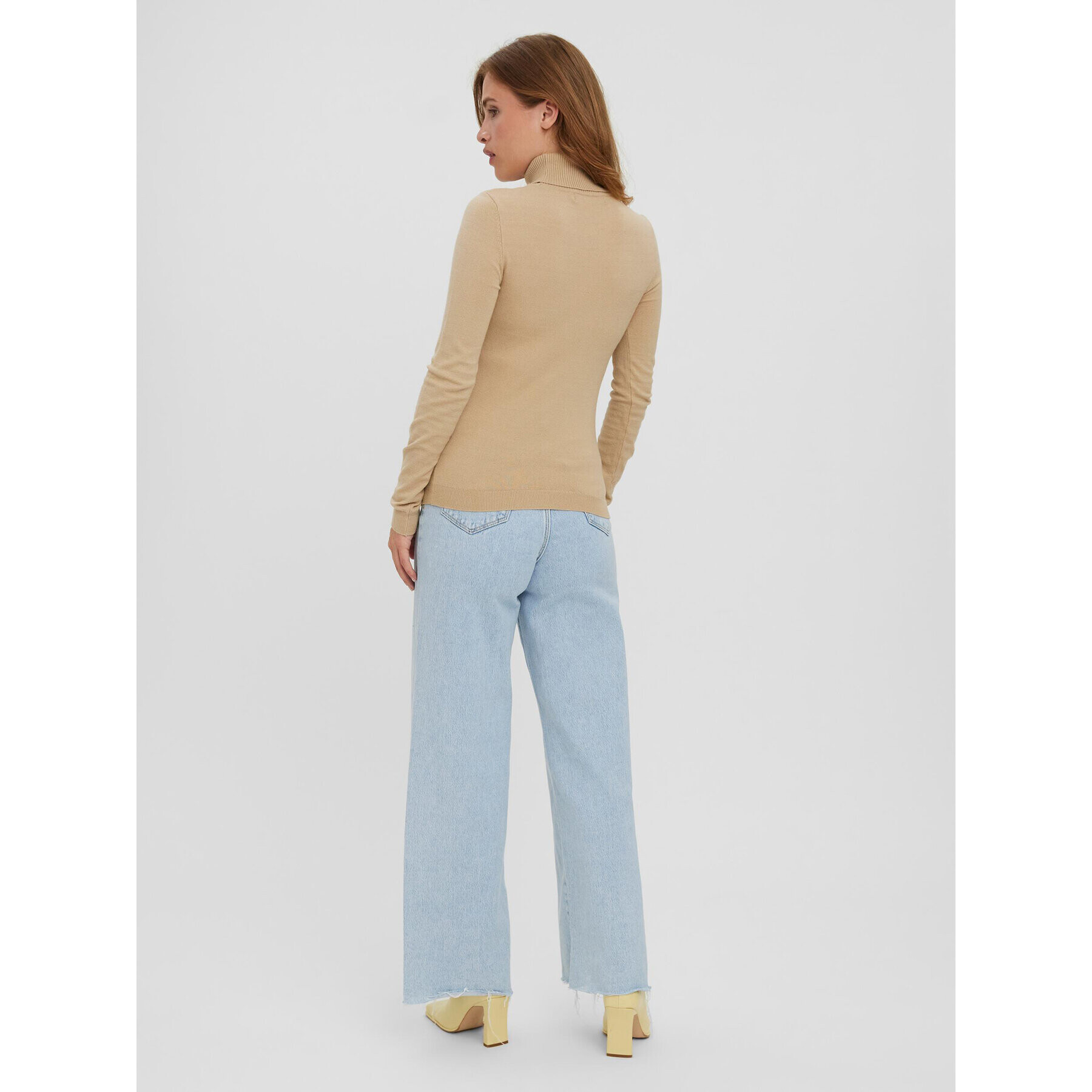 Vero Moda Поло Happiness 10238127 Бежов Regular Fit - Pepit.bg